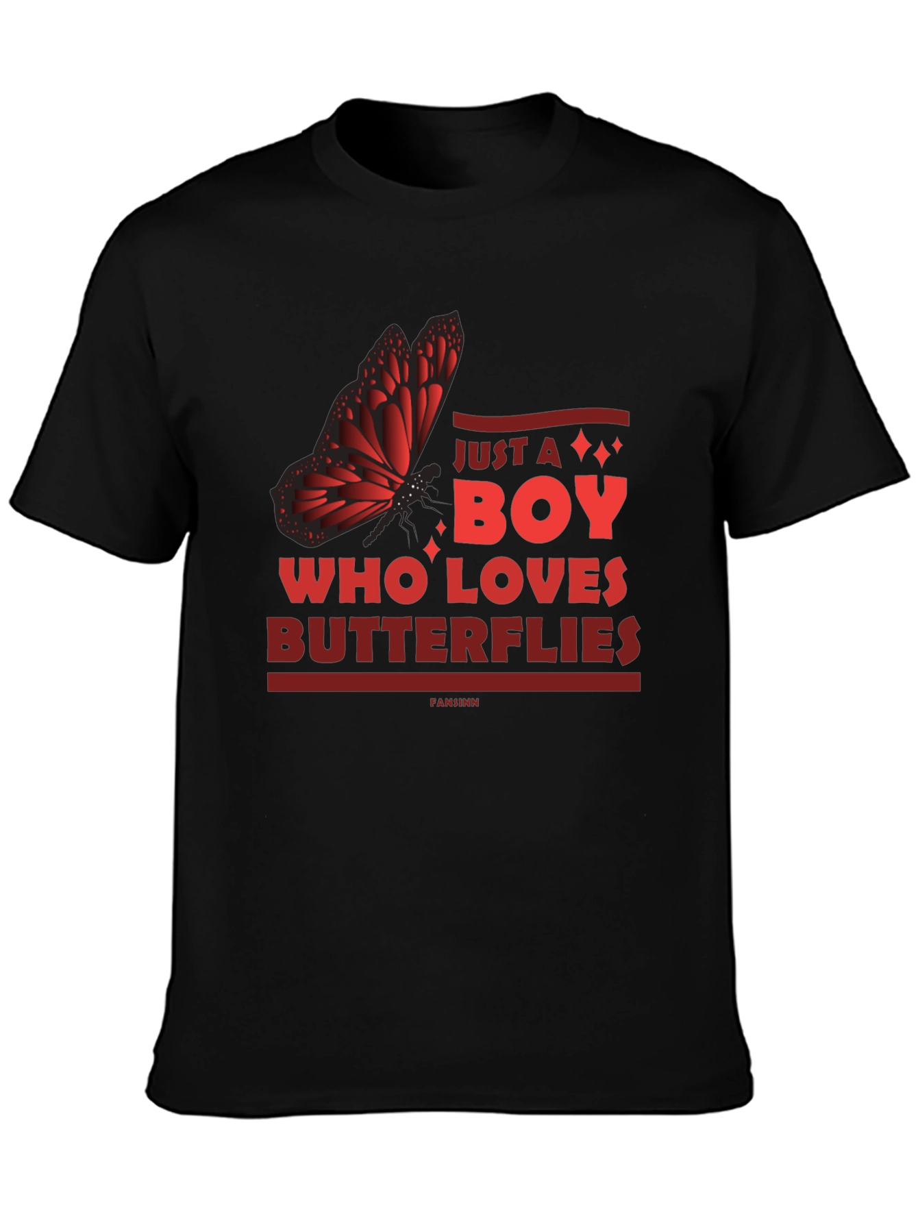 Butterfly Lover Mens Graphic Tee - Just a Boy