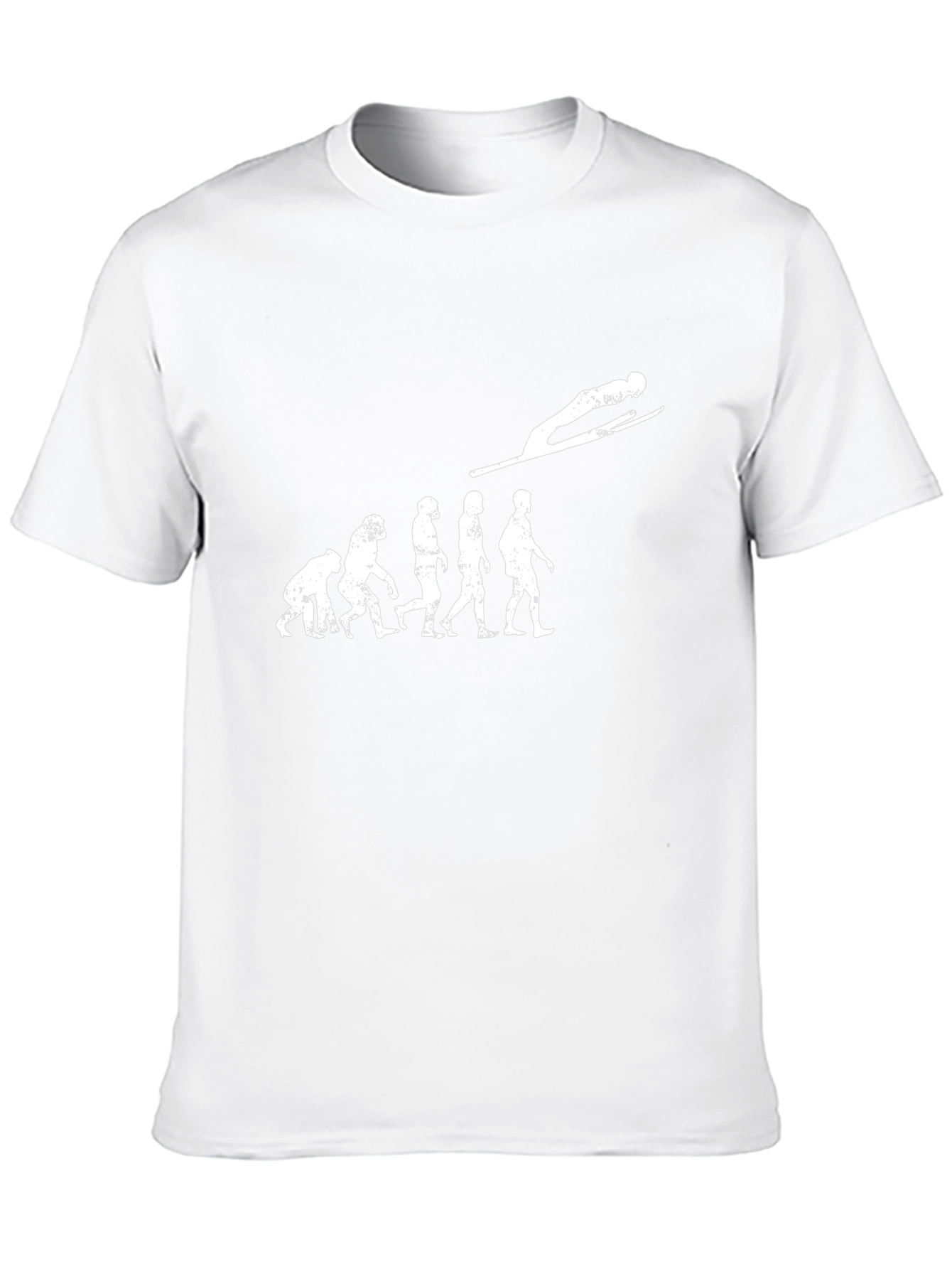 Evolution of Ski Jumping Black T-Shirt