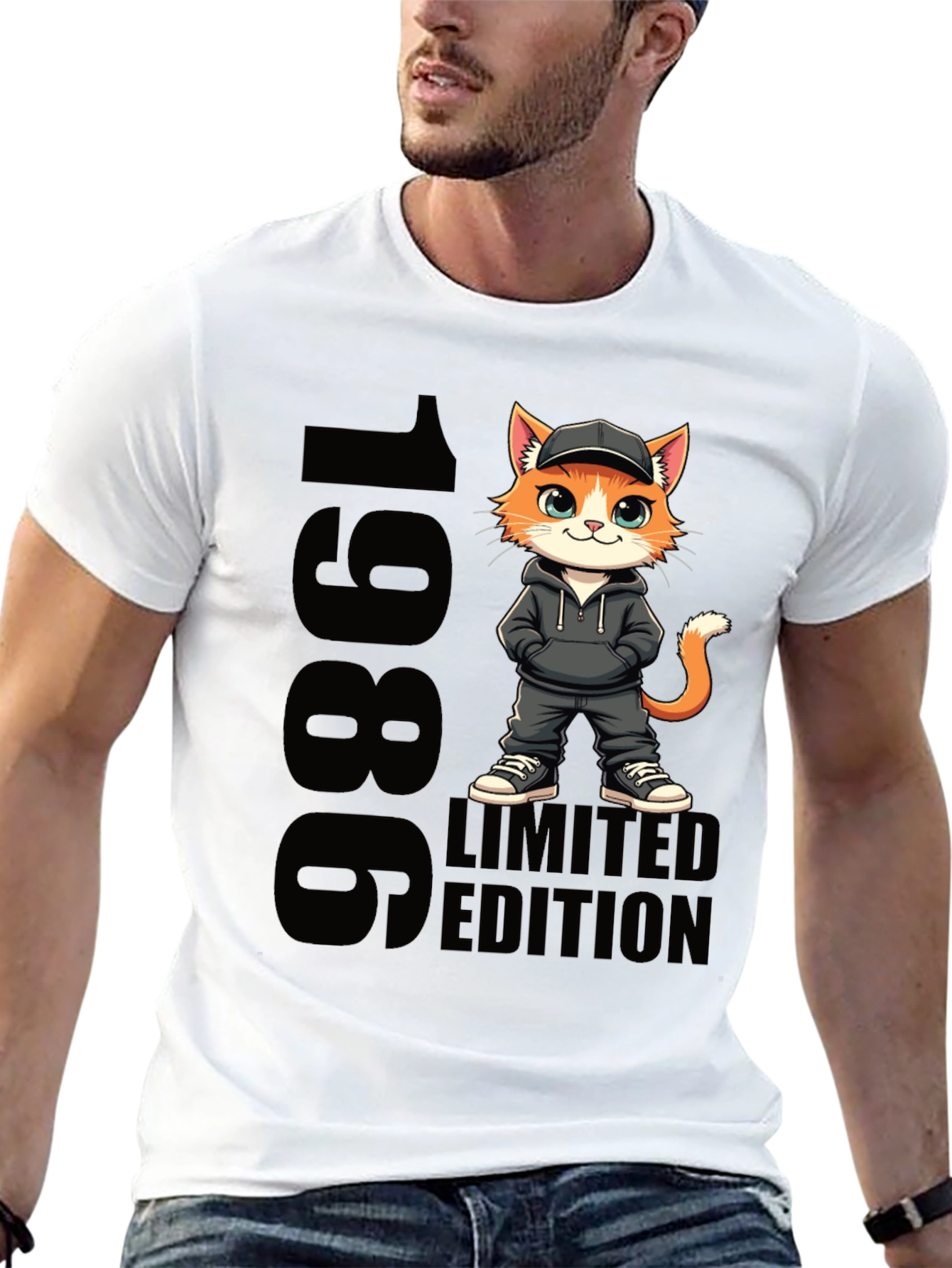 1986 Limited Edition Cartoon Cat T-Shirt