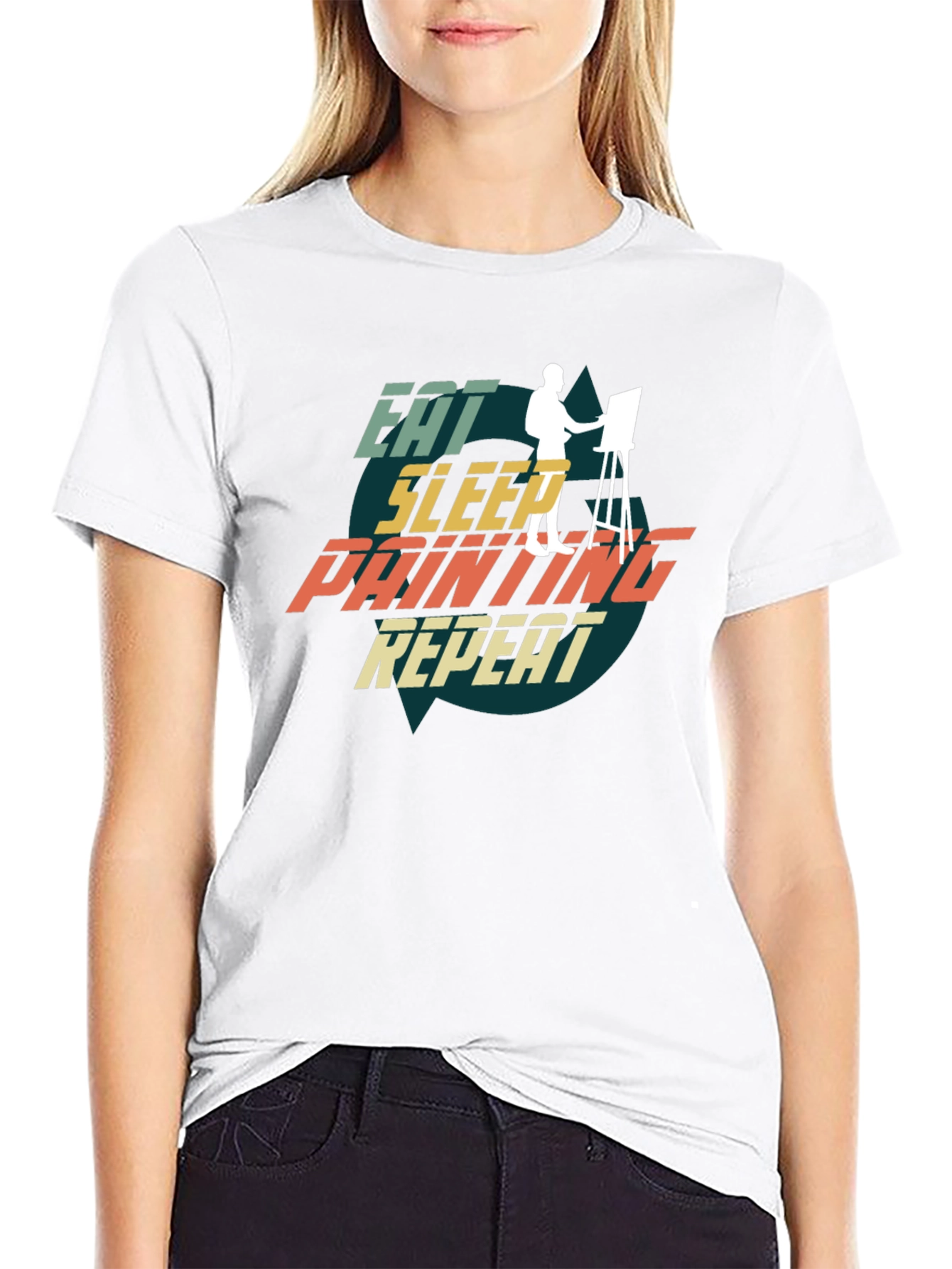 Eat Sleep Painting Repeat Graphic Tee