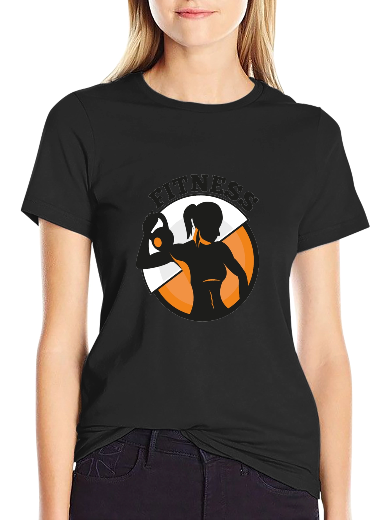 Fitness Graphic Tee - Black Training Shirt