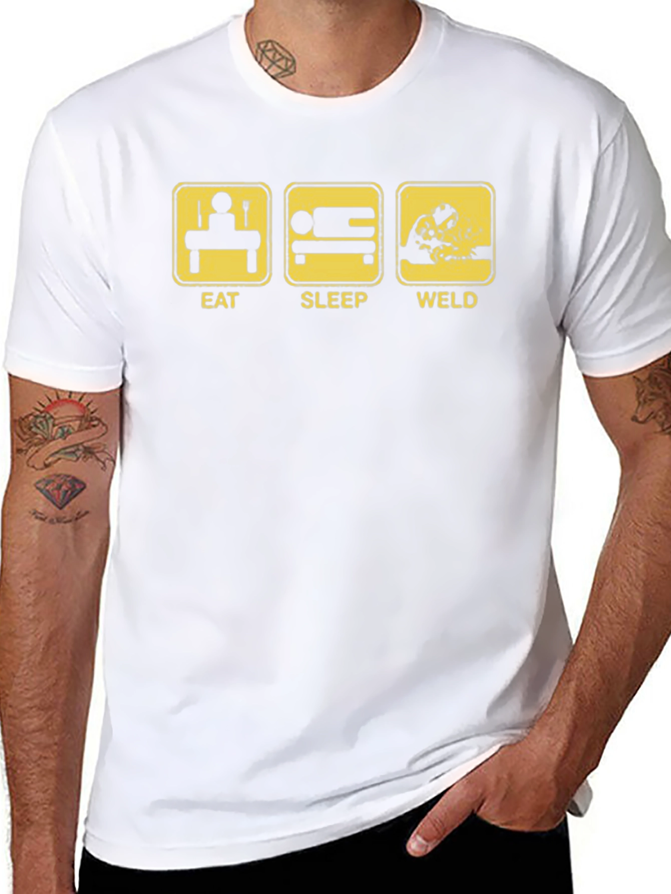 Eat Sleep Weld Black T-Shirt