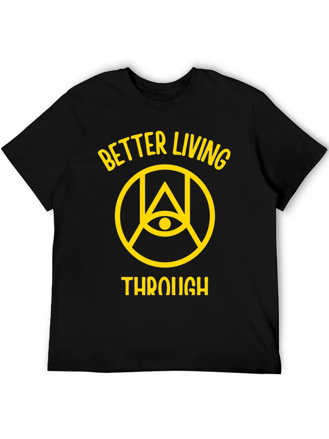 Better Living Graphic Tee - Black Cotton T-Shirt
