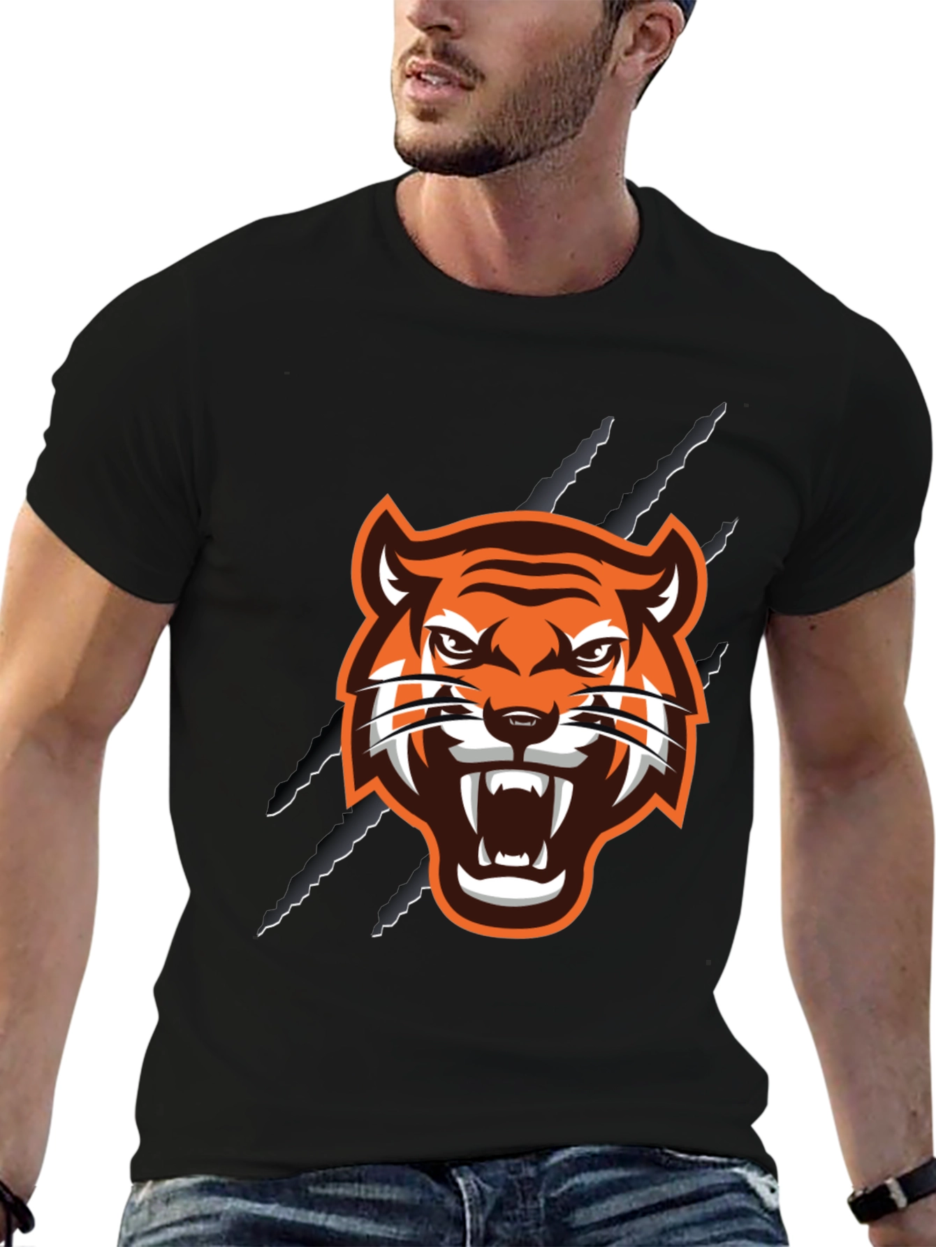 Black Tiger Graphic Tee - Fierce Style!