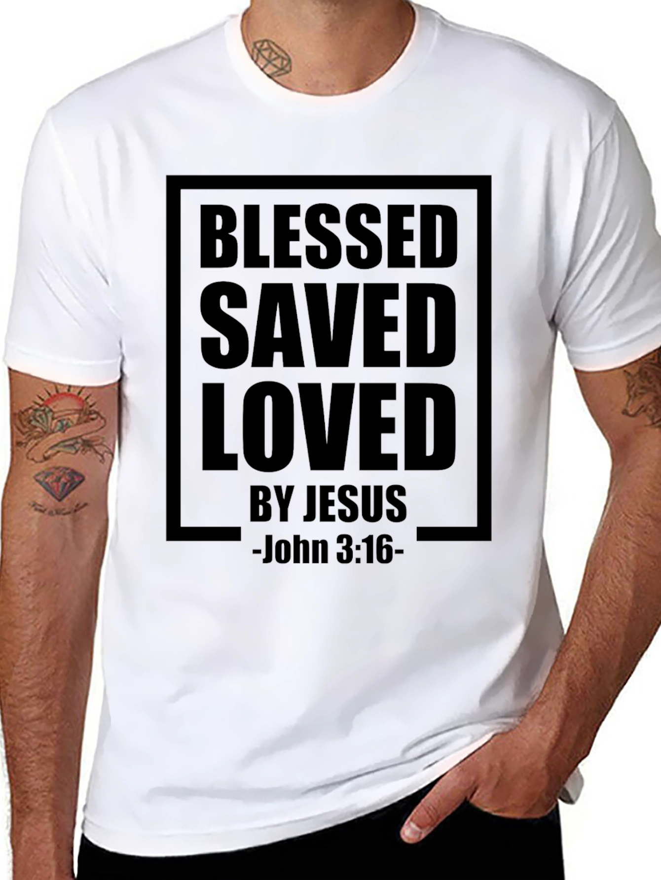 Blessed Saved Loved by Jesus T-Shirt