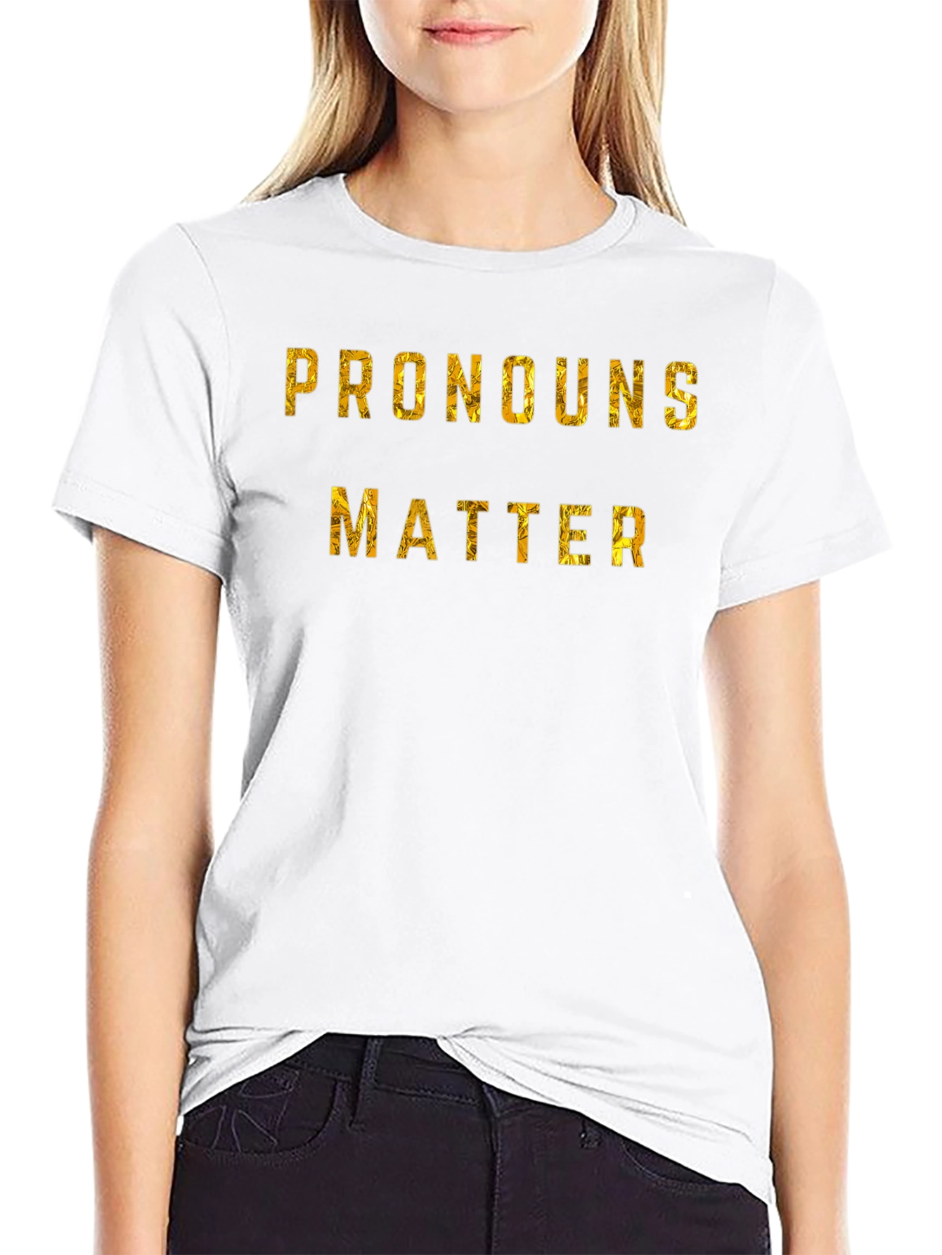 Pronouns Matter Graphic Tee - Black