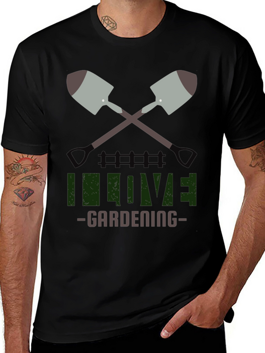 I Love Gardening Black T-Shirt