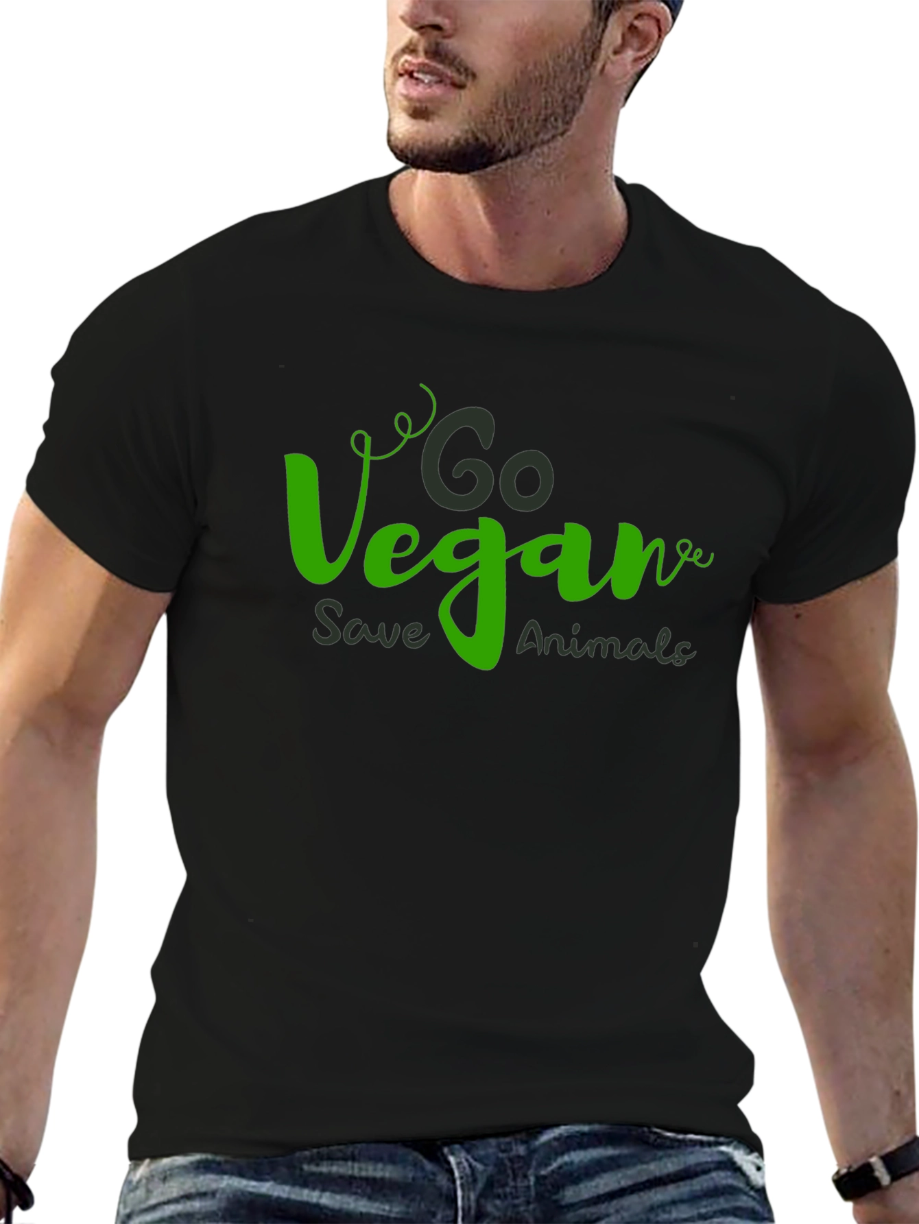 Go Vegan Save Animals Graphic Tee