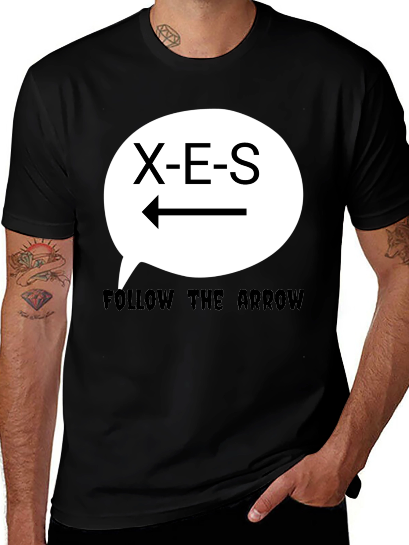 X-E-S Follow the Arrow Graphic T-Shirt