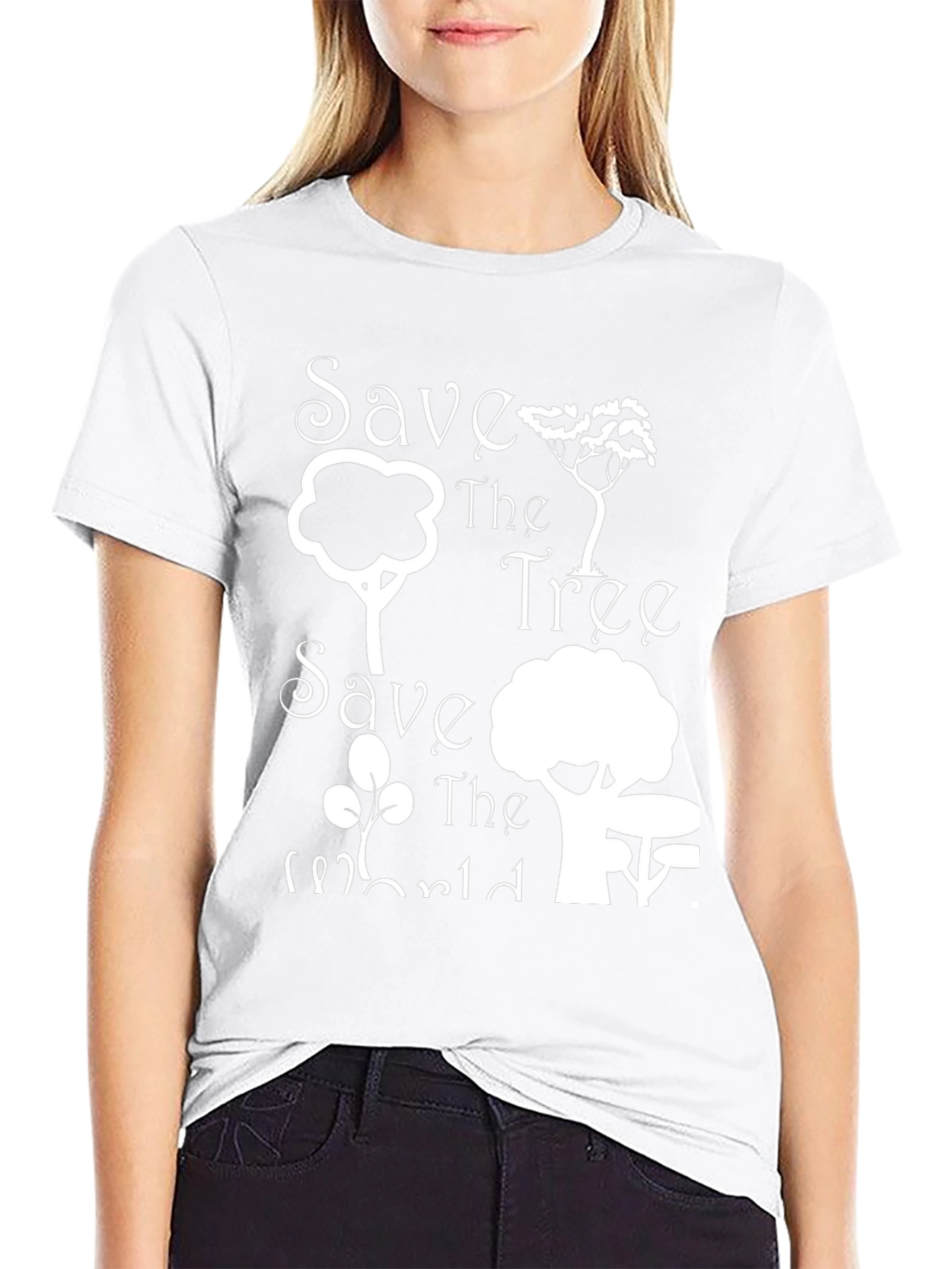 Save the Tree Save the World Black Tee
