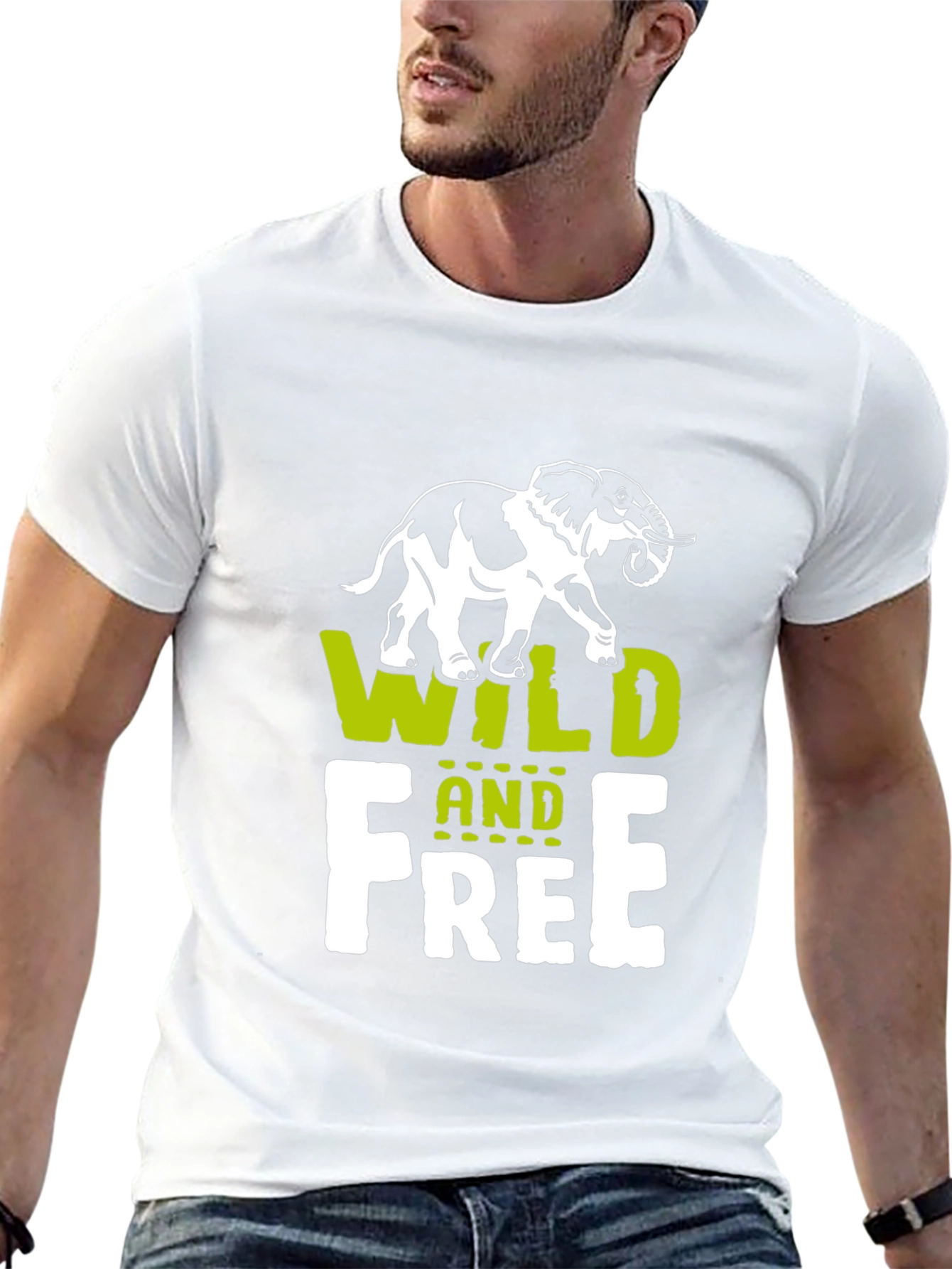 Wild and Free Elephant Graphic Tee