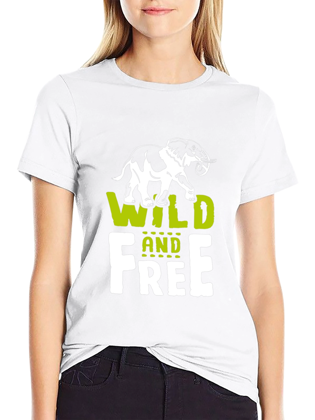 Wild and Free Elephant Graphic Tee