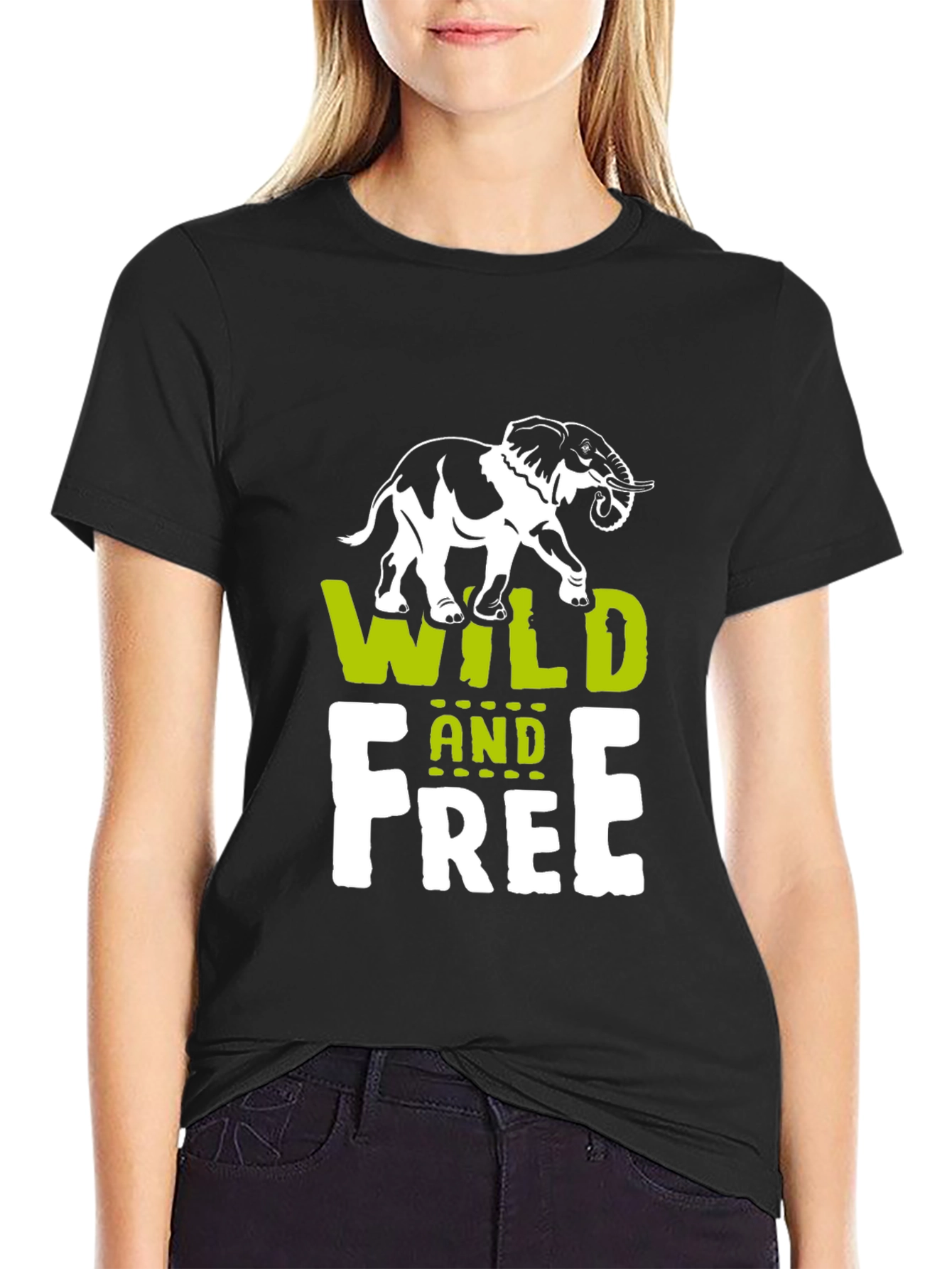 Wild and Free Elephant Graphic Tee