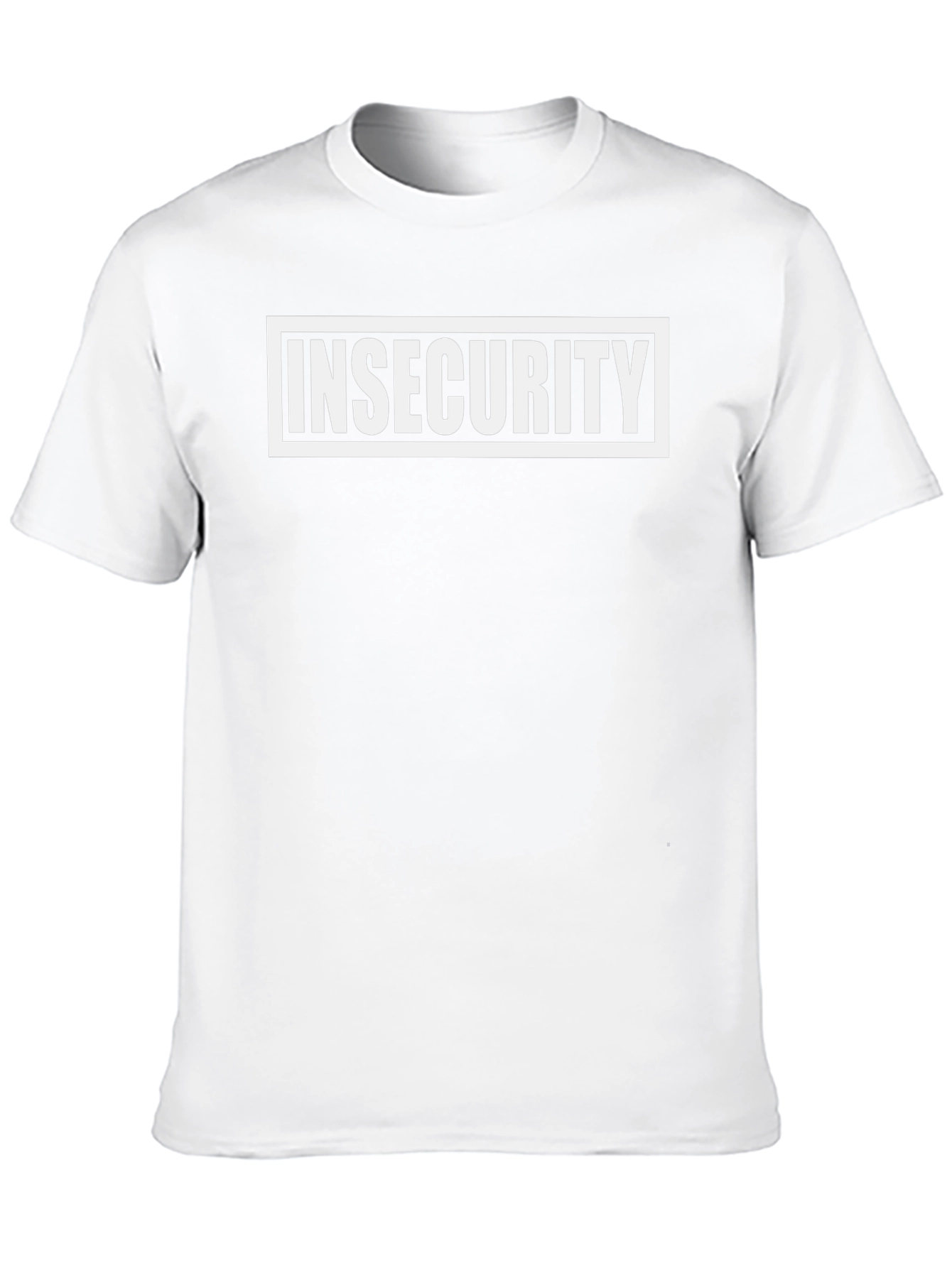 Insecurity Graphic Tee - Black Crew Neck Casual Shirt
