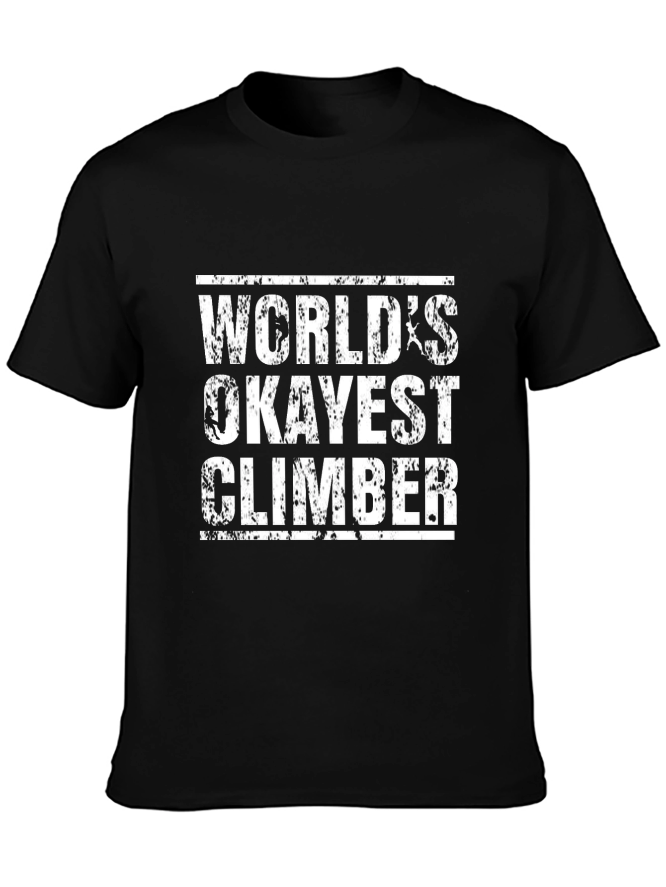 Worlds Okayest Climber Graphic Tee - Black