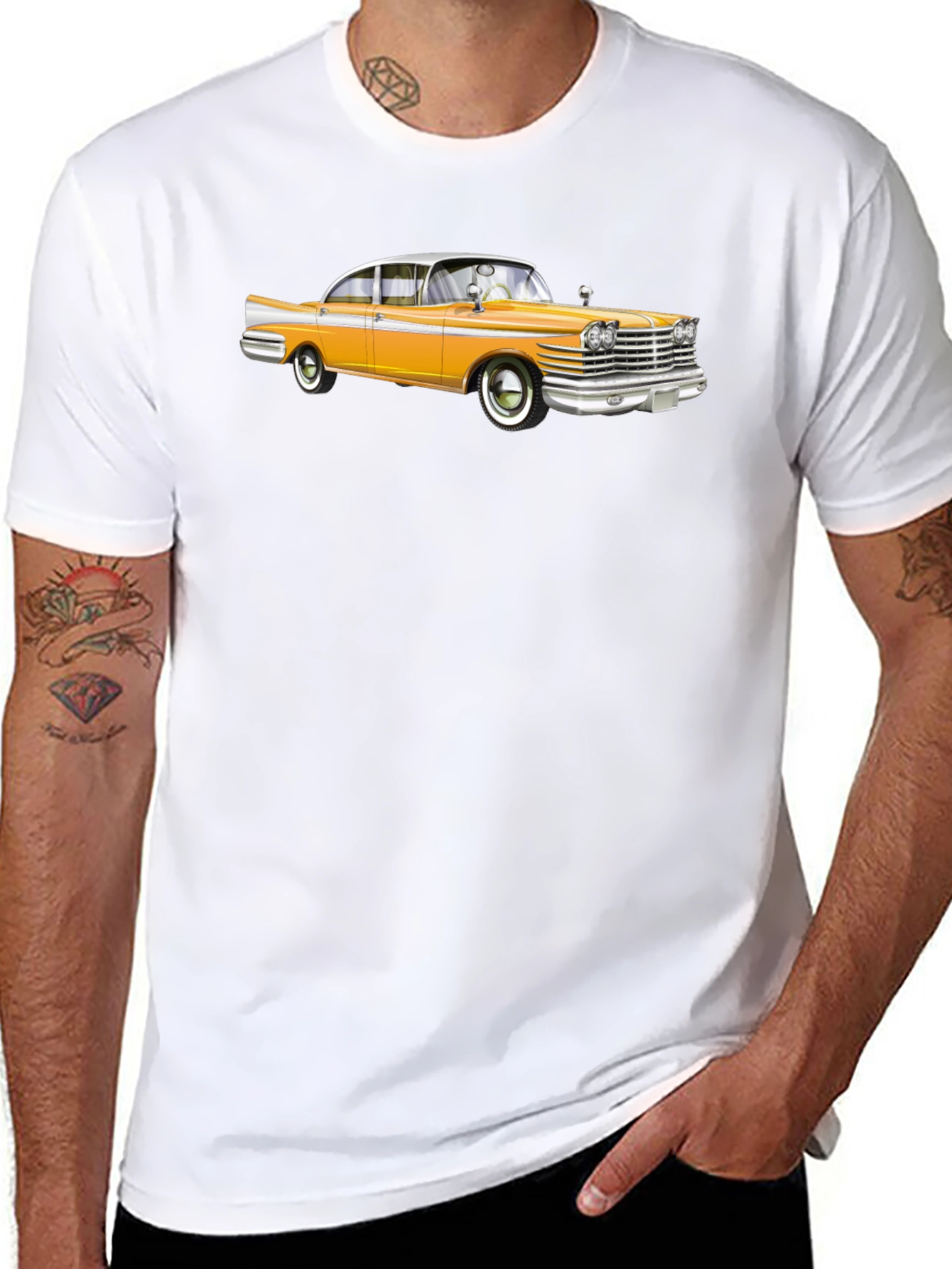 Classic Car Graphic T-Shirt - Mens Black Tee