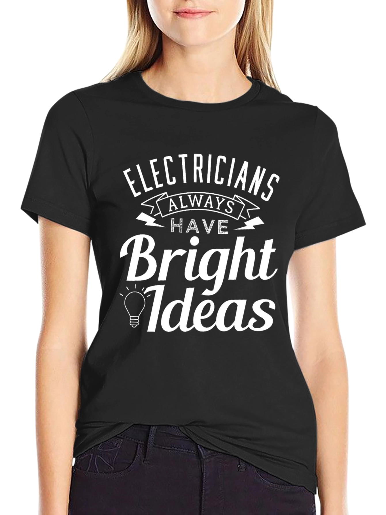Electricians Bright Ideas Graphic Tee - Black