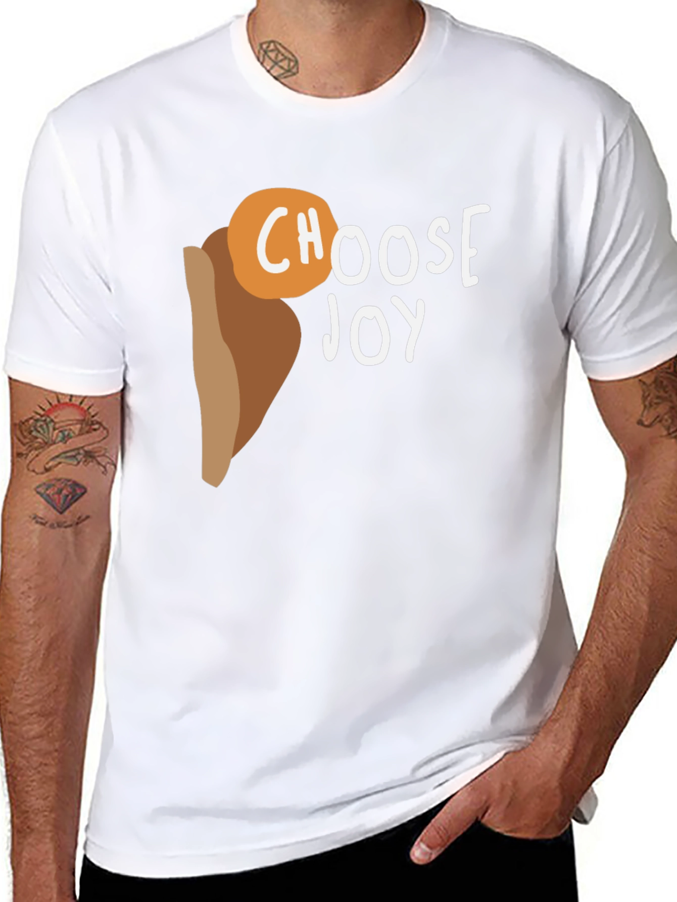 Choose Joy Graphic Tee - Black Cotton T-Shirt
