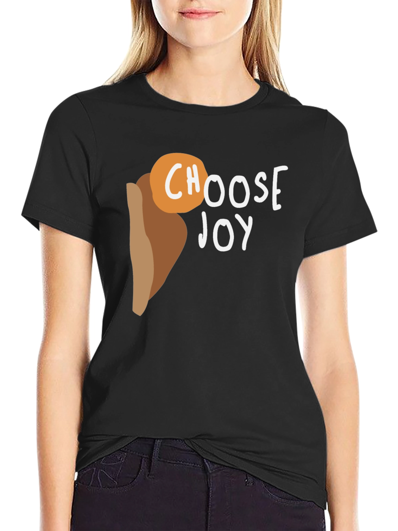 Choose Joy Graphic Tee - Black Cotton T-Shirt