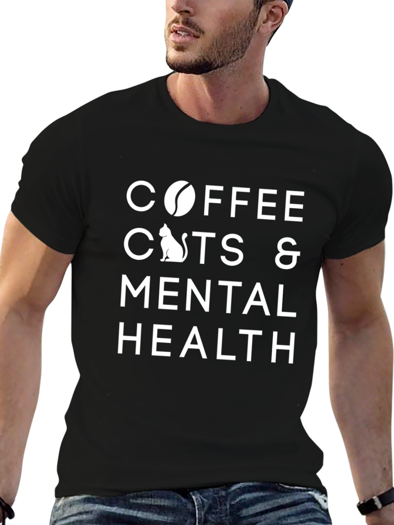 Coffee Cats & Mental Health T-Shirt