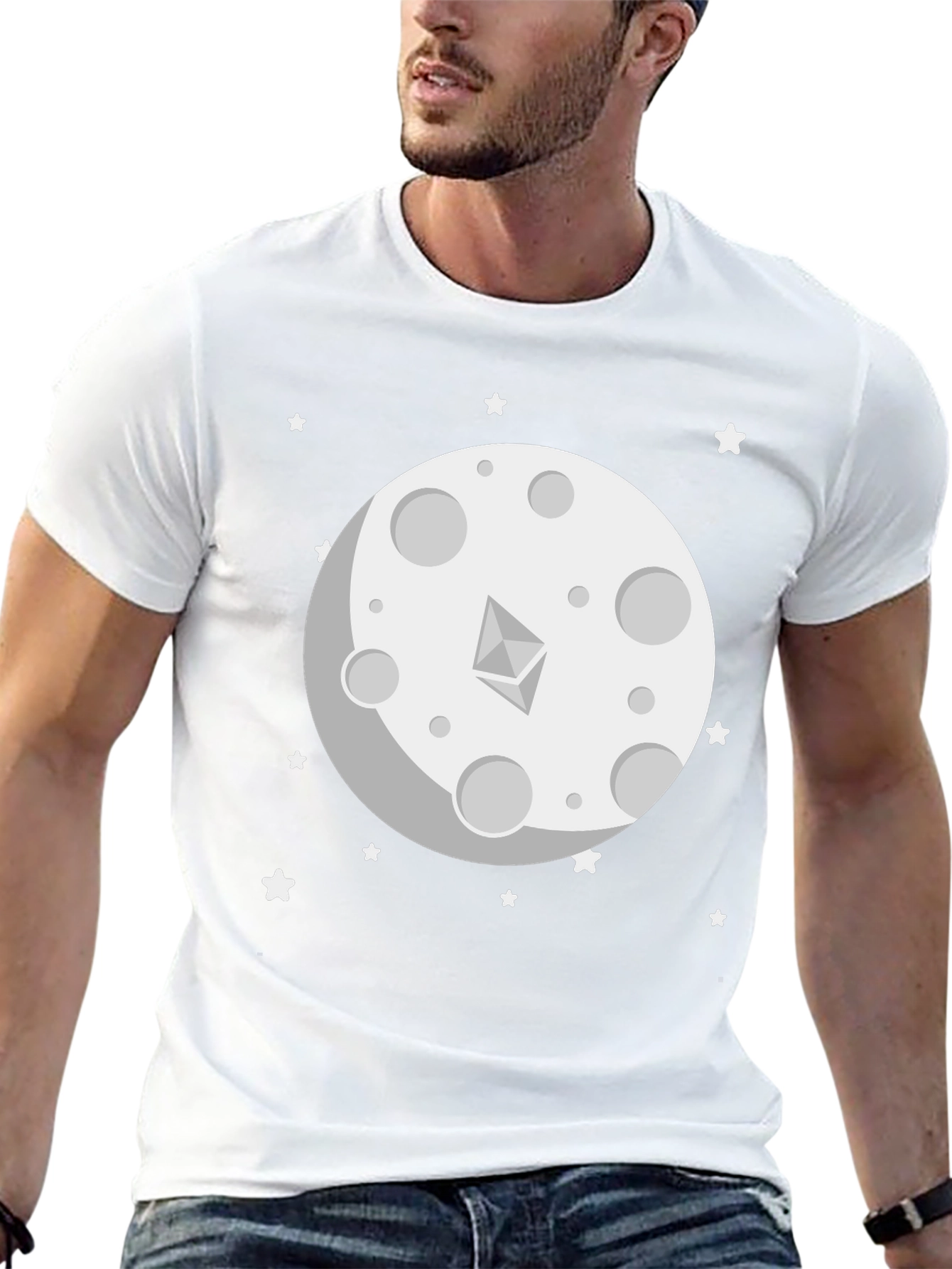 Ethereum Moon Graphic T-Shirt - Crypto Fashion