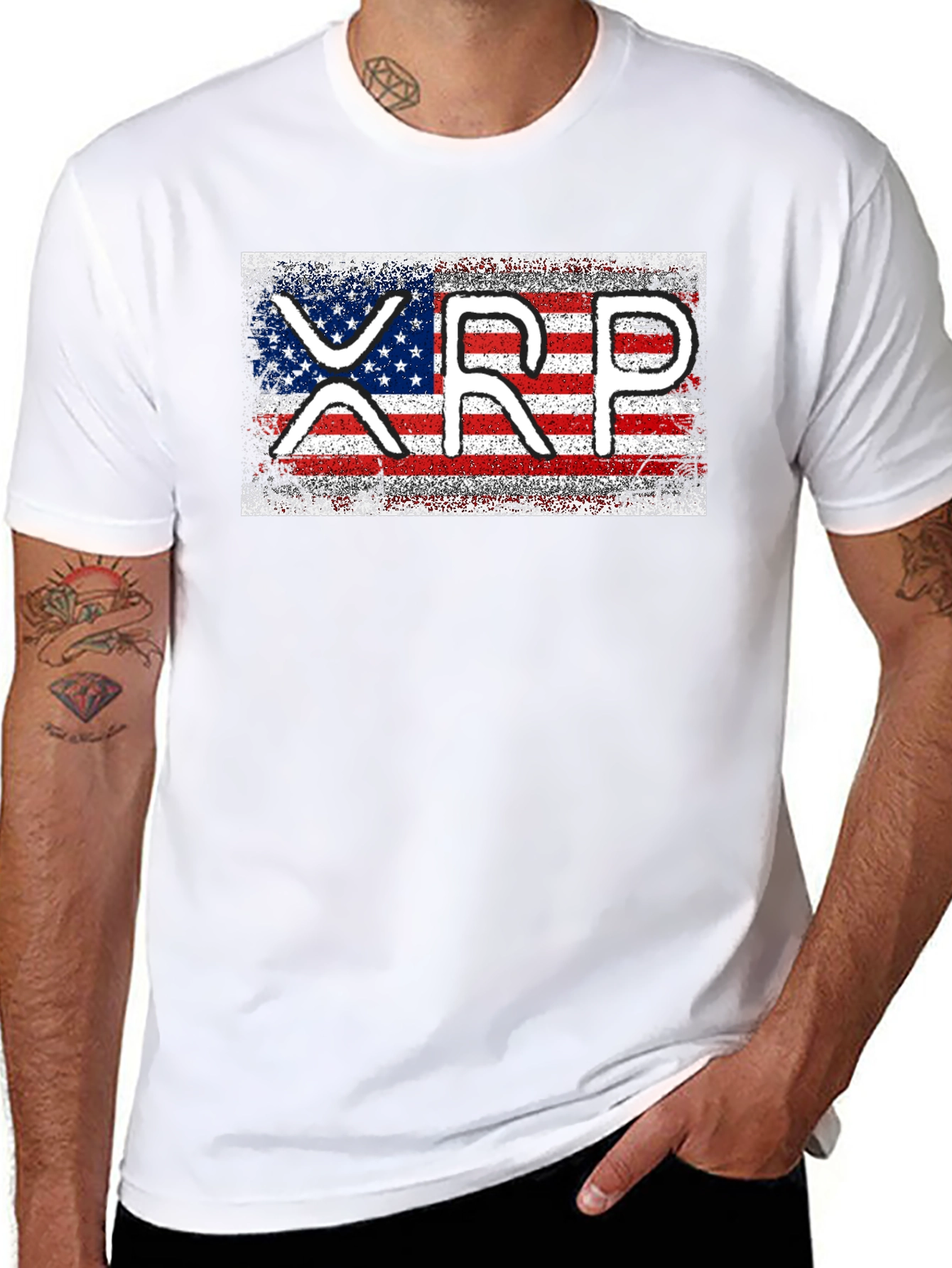 XRP American Flag Graphic T-Shirt