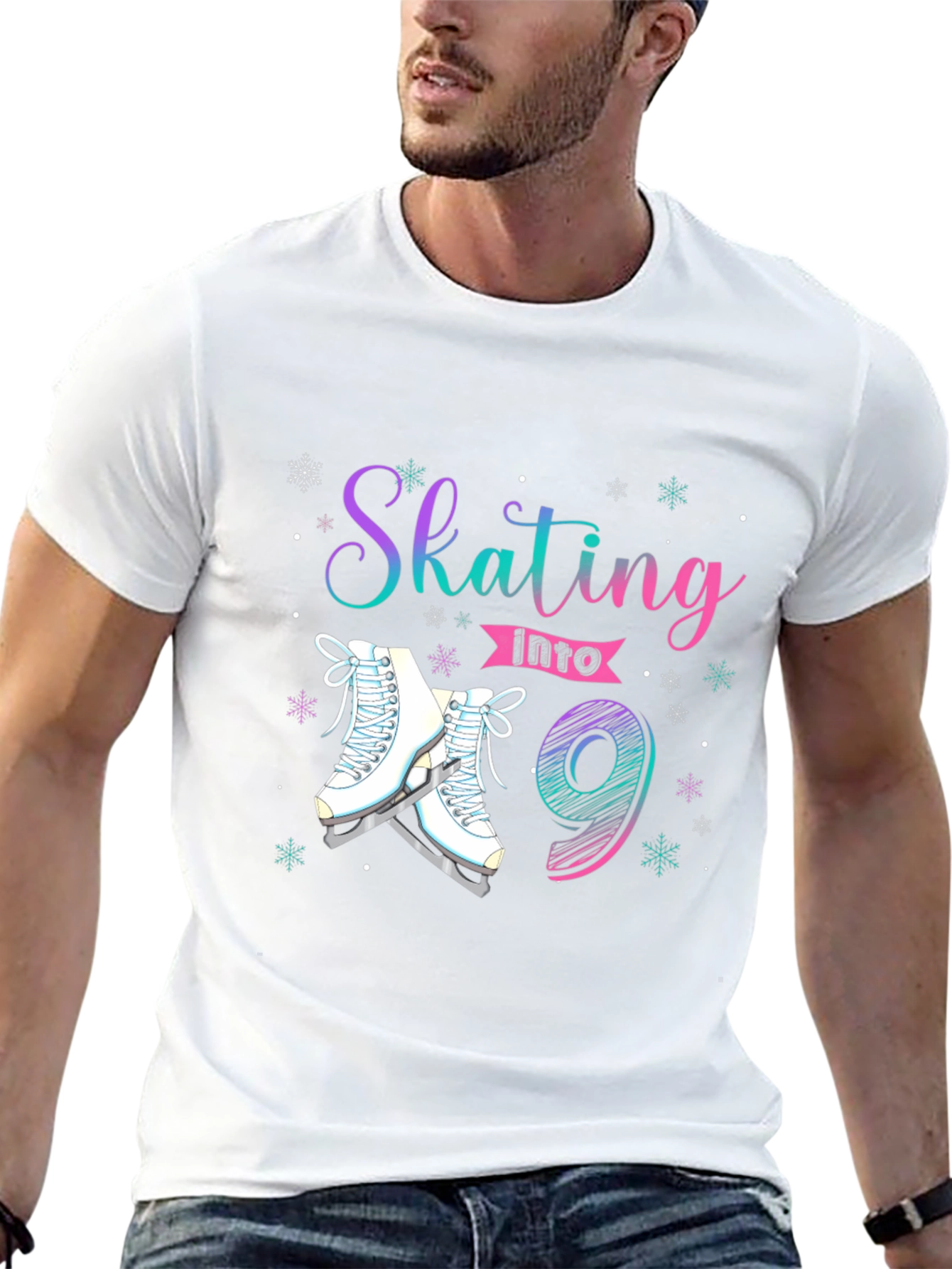 Skating Into 9th Birthday T-Shirt