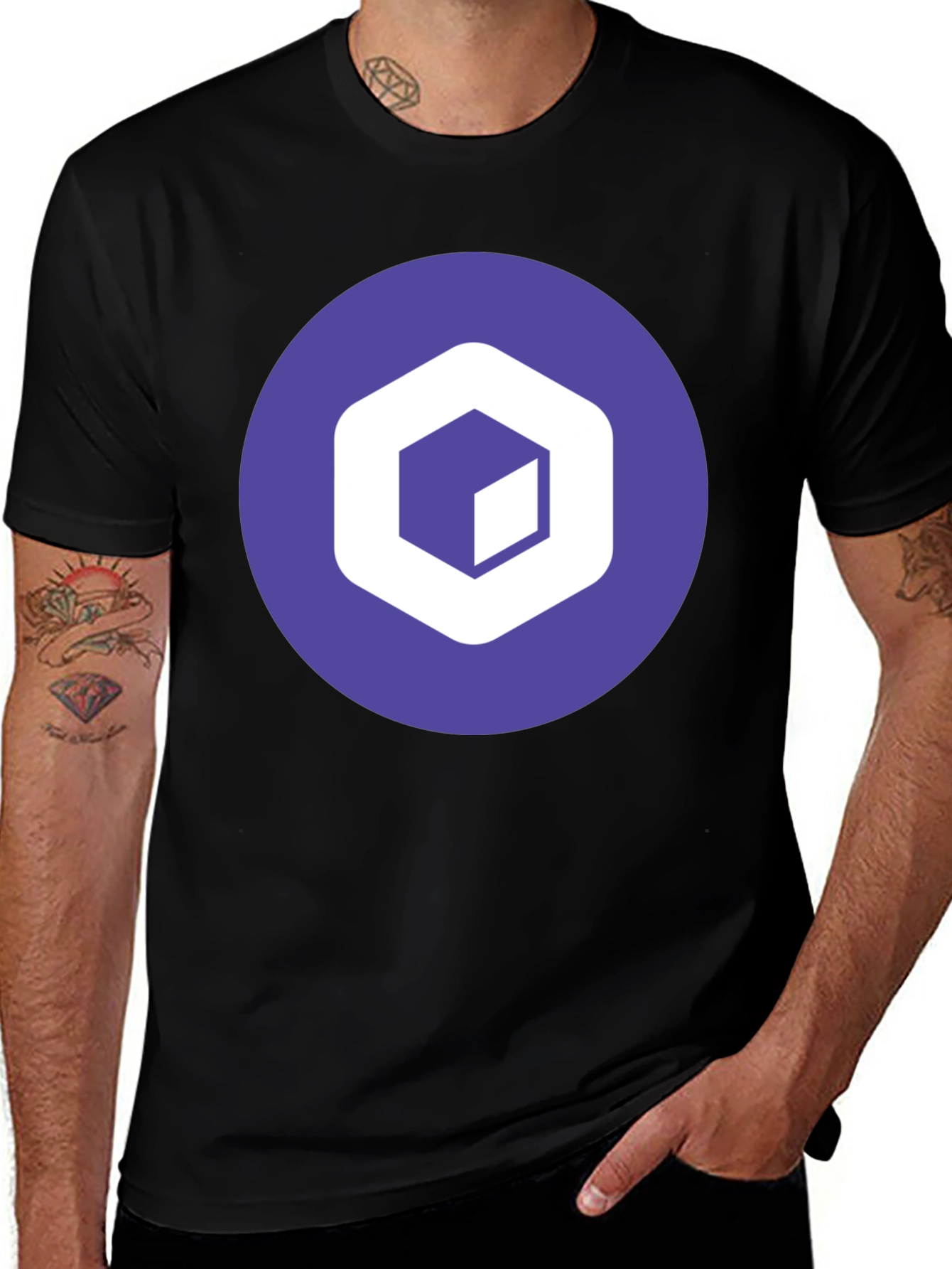 Geometric Logo Black T-Shirt