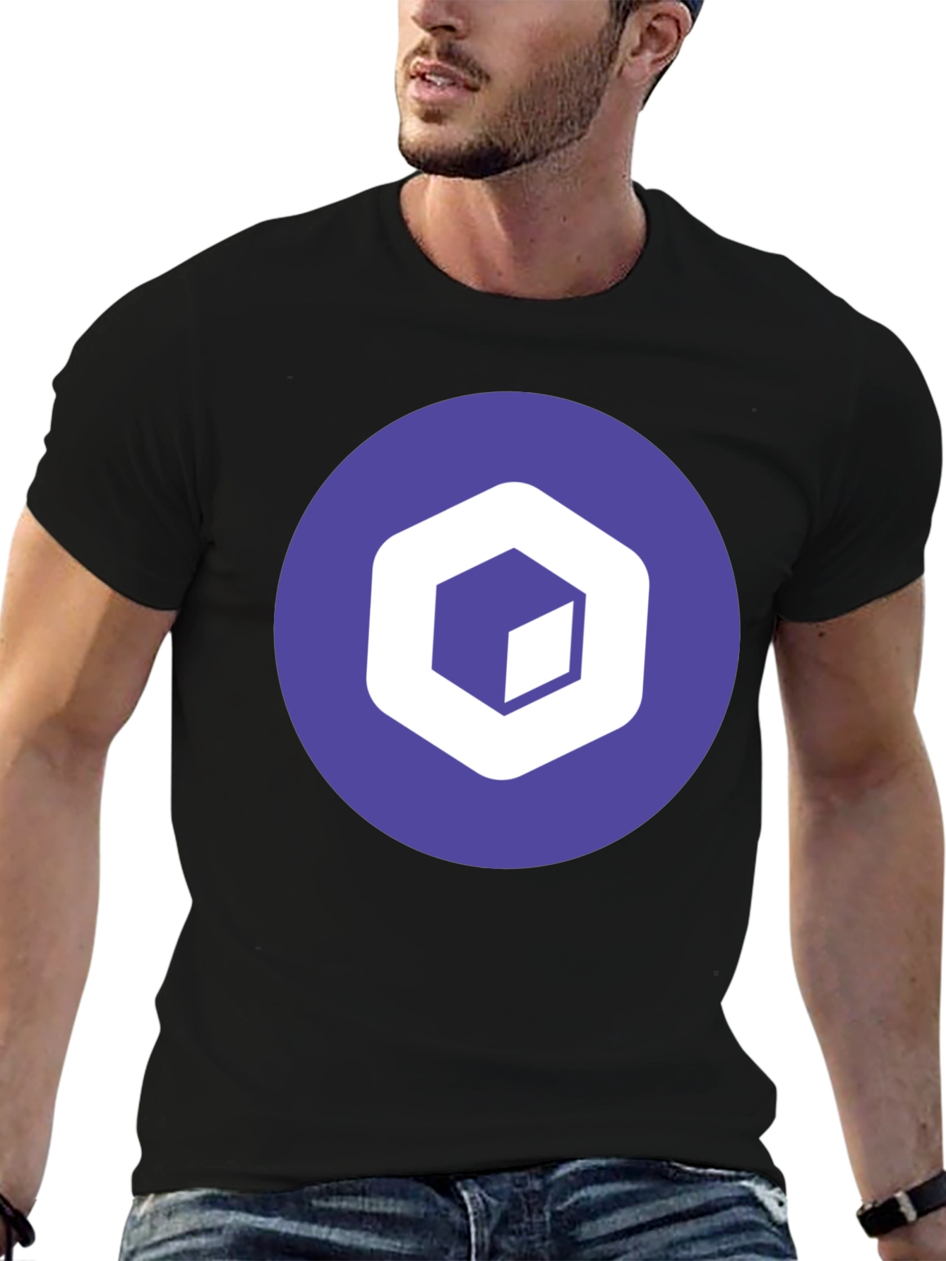 Geometric Logo Black T-Shirt