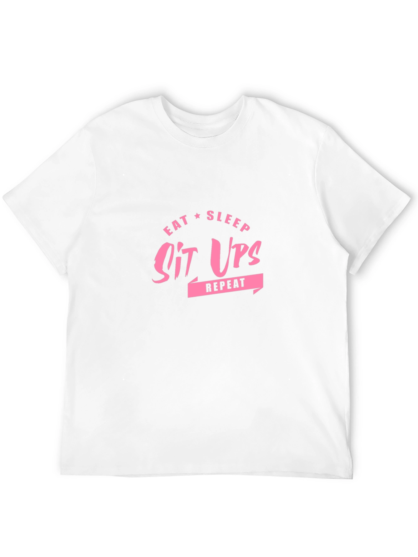 Eat Sleep Sit Ups Repeat Black T-Shirt