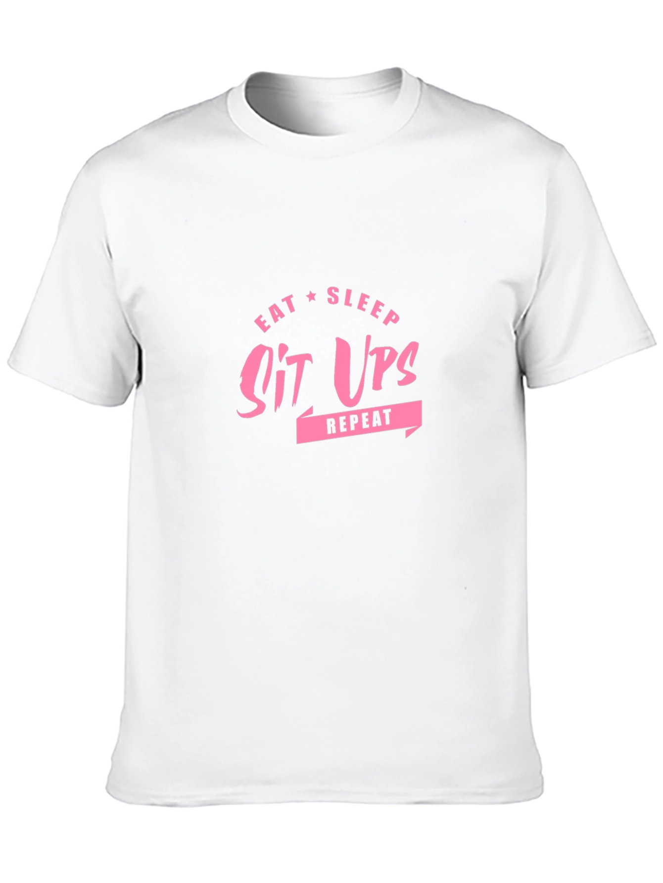 Eat Sleep Sit Ups Repeat Black T-Shirt