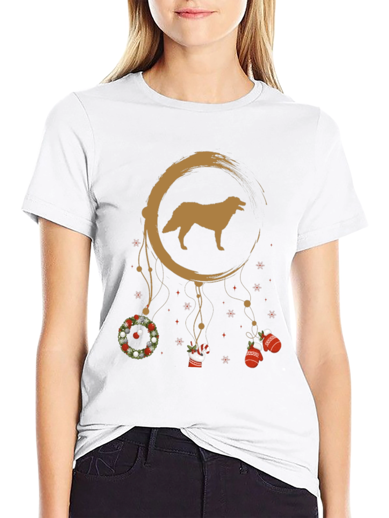 Holiday Golden Retriever Dreamcatcher T-Shirt
