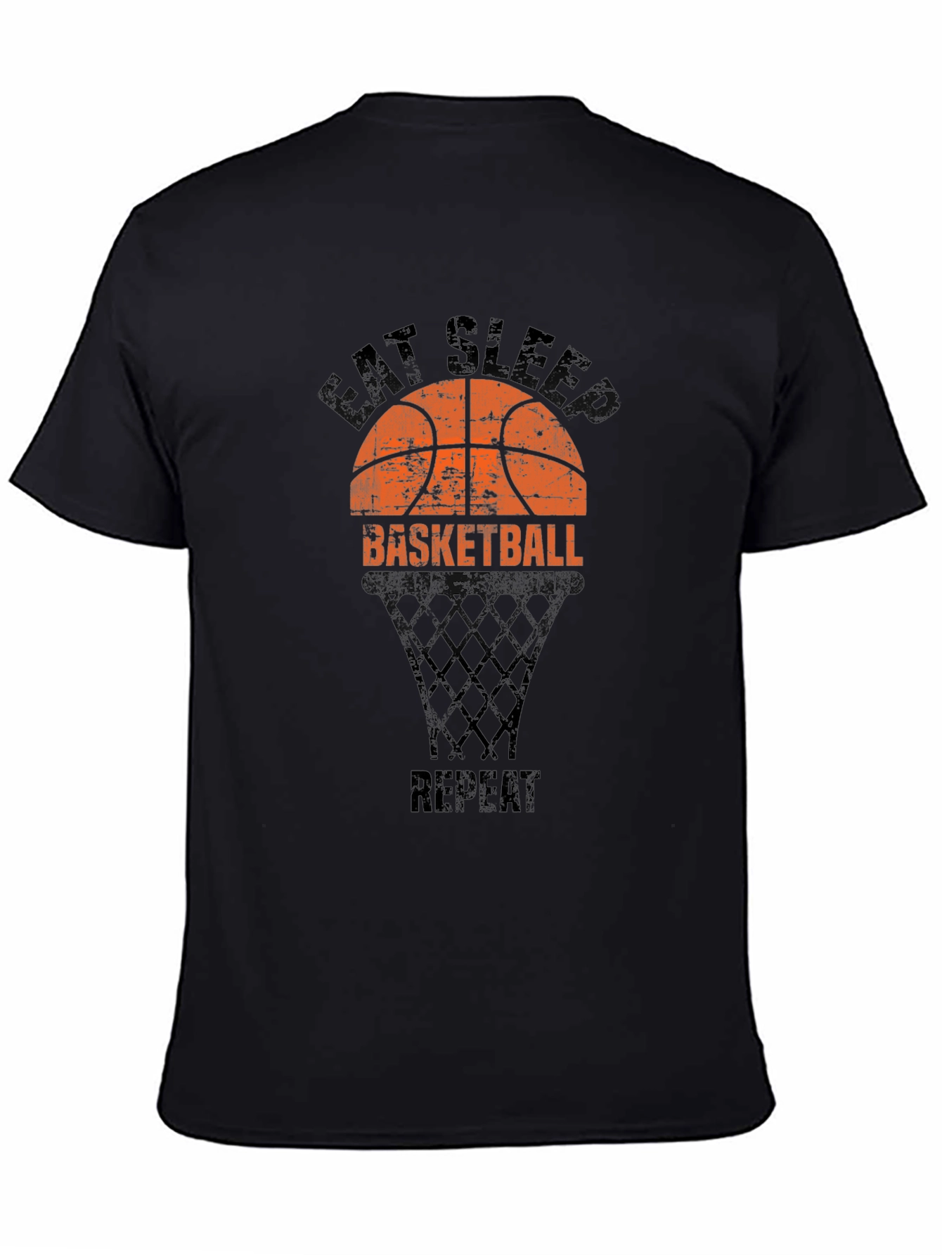 Eat Sleep Basketball Repeat Black T-Shirt