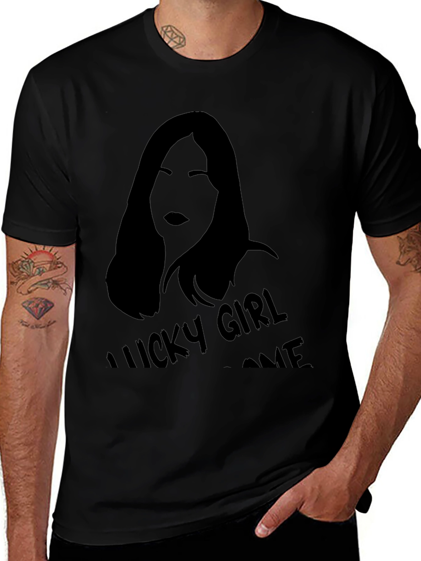 Lucky Girl Syndrome Black Graphic Tee