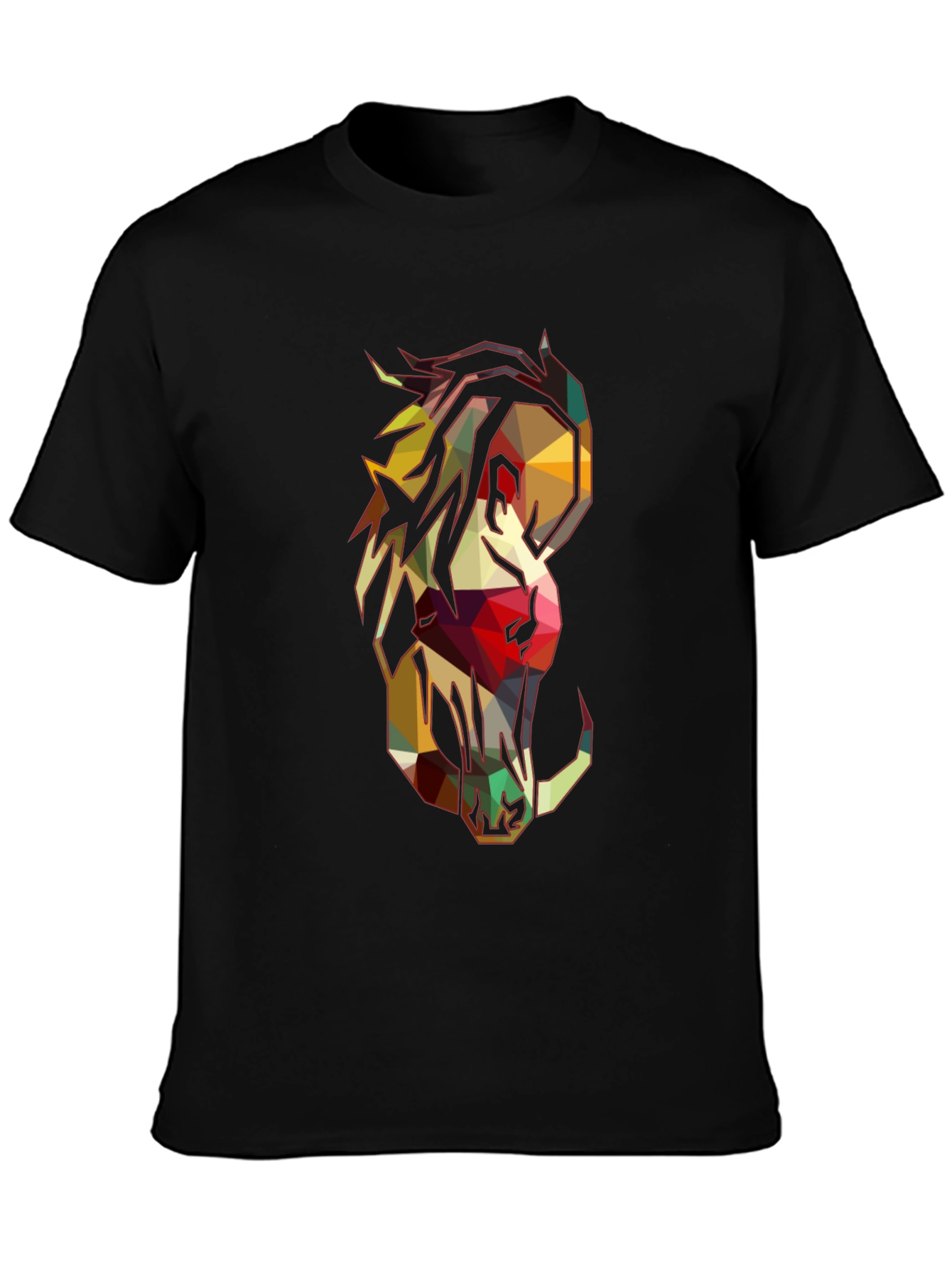 Geometric Horse Graphic Tee - Modern Style