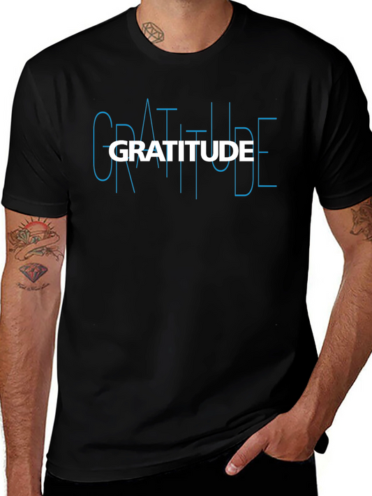 Gratitude Graphic Tee - Stylish Black Shirt
