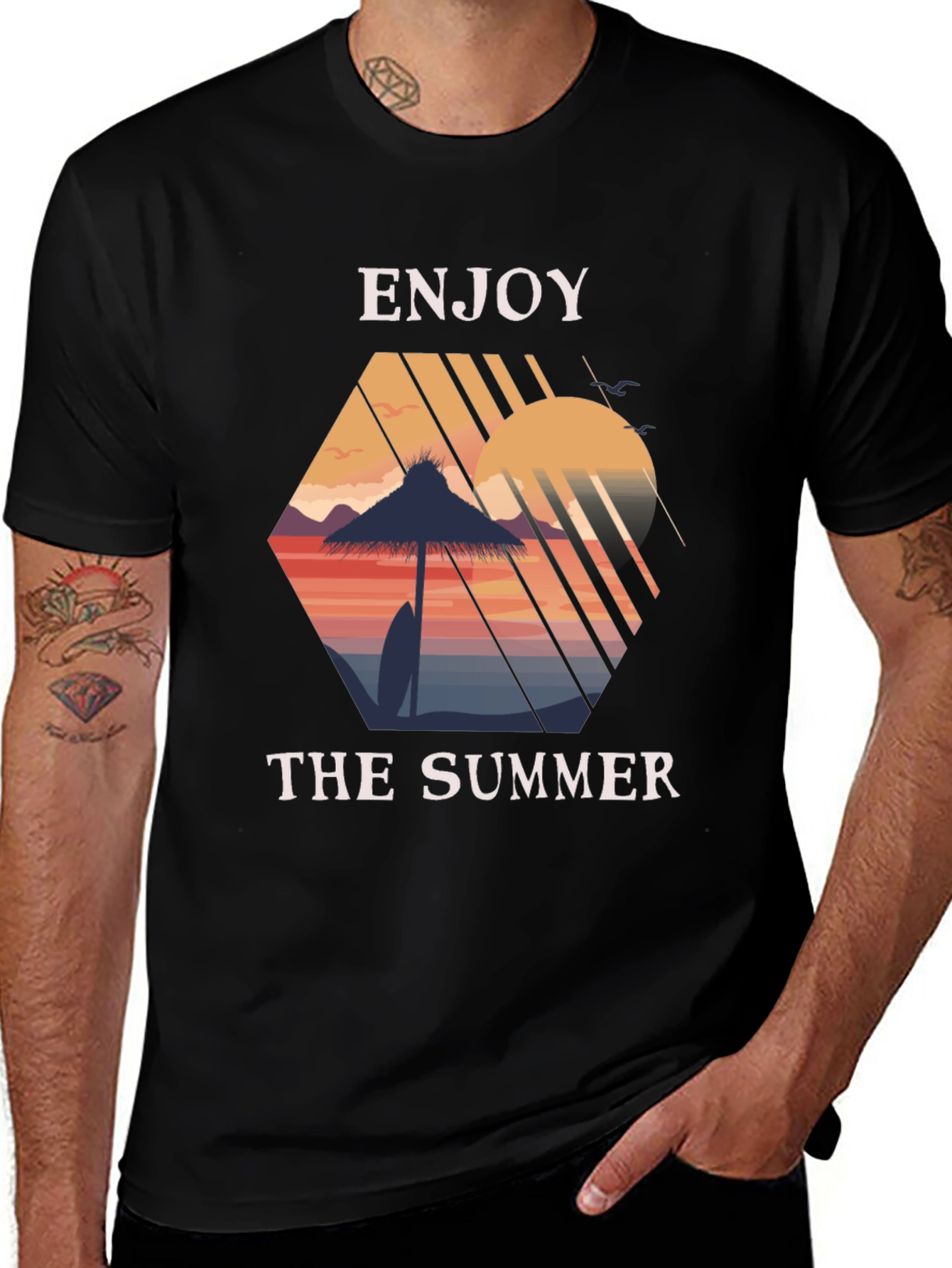 Enjoy the Summer Graphic T-Shirt - Beach Vibes