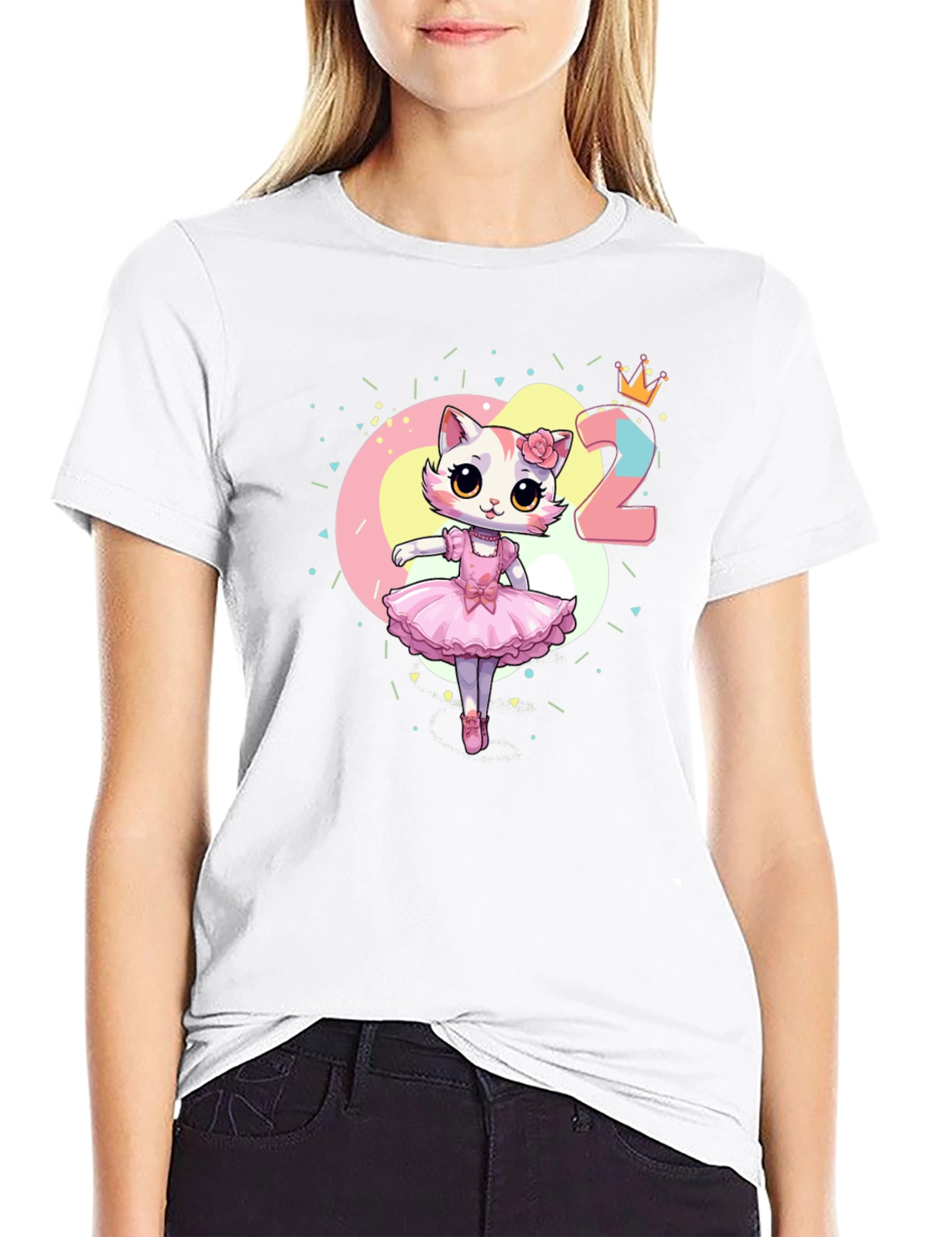 Birthday Girl Cat T-Shirt - Second Birthday Tee