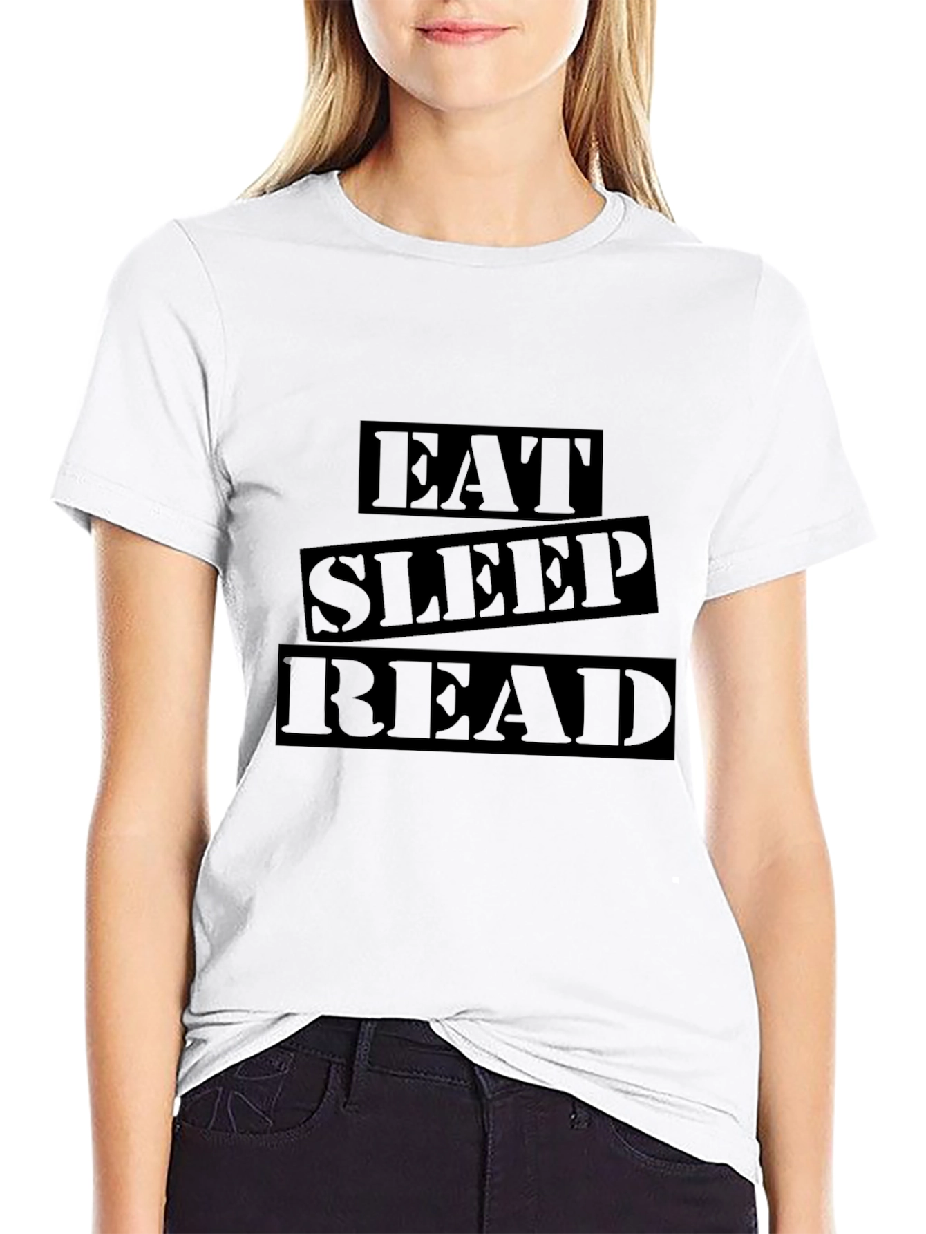 Eat Sleep Read Black T-Shirt