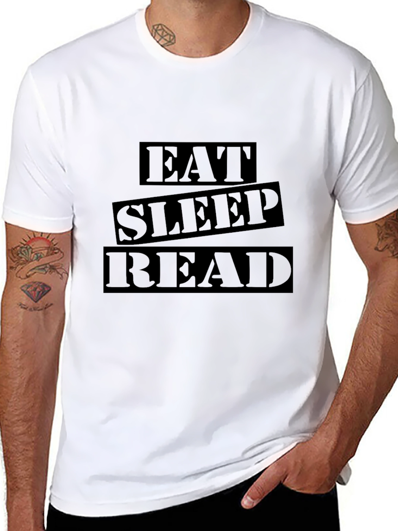 Eat Sleep Read Black T-Shirt
