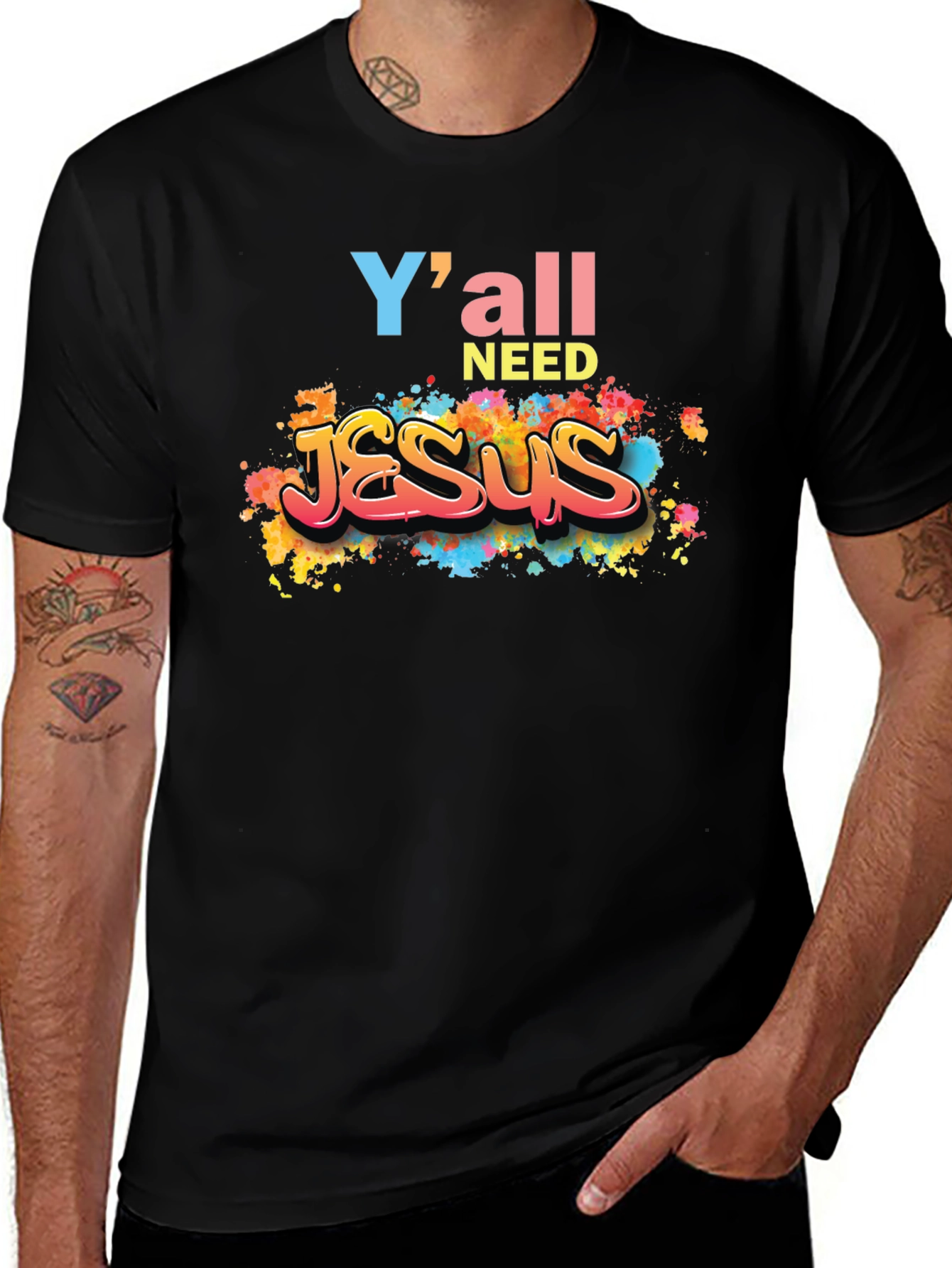 Yall Need Jesus Graphic Tee - Trendy Christian Apparel