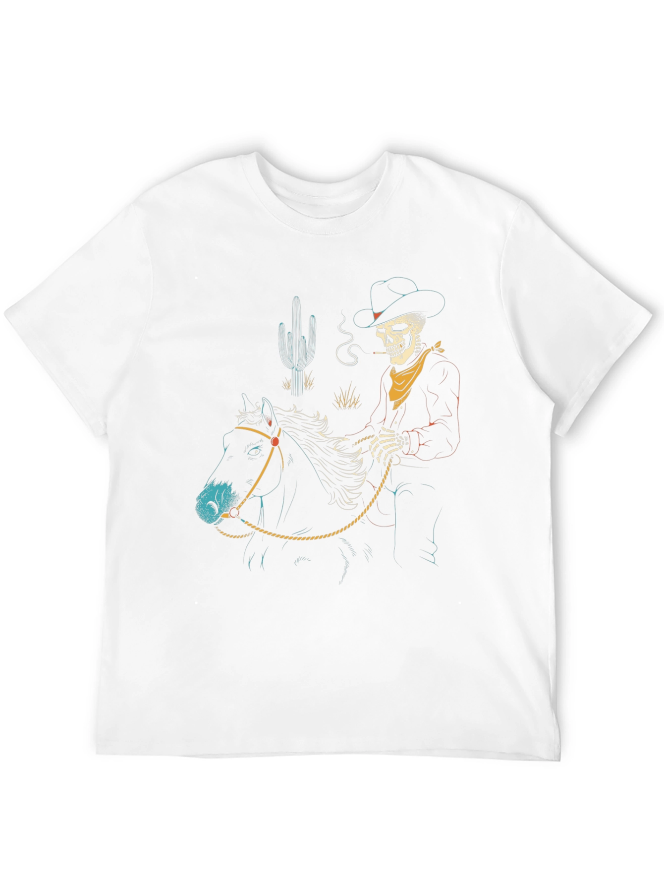 Skeleton Cowboy Riding Horse T-Shirt