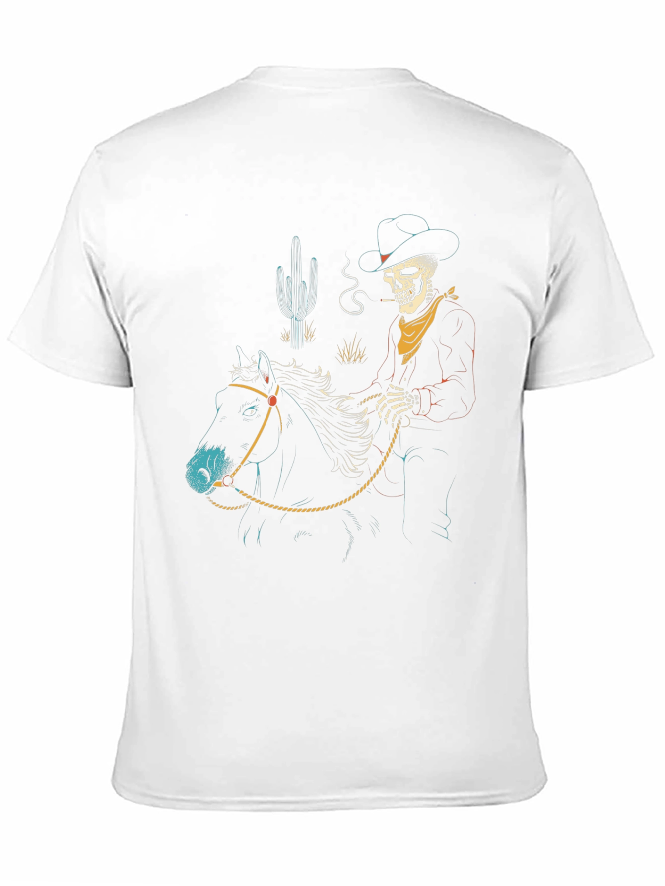 Skeleton Cowboy Riding Horse T-Shirt