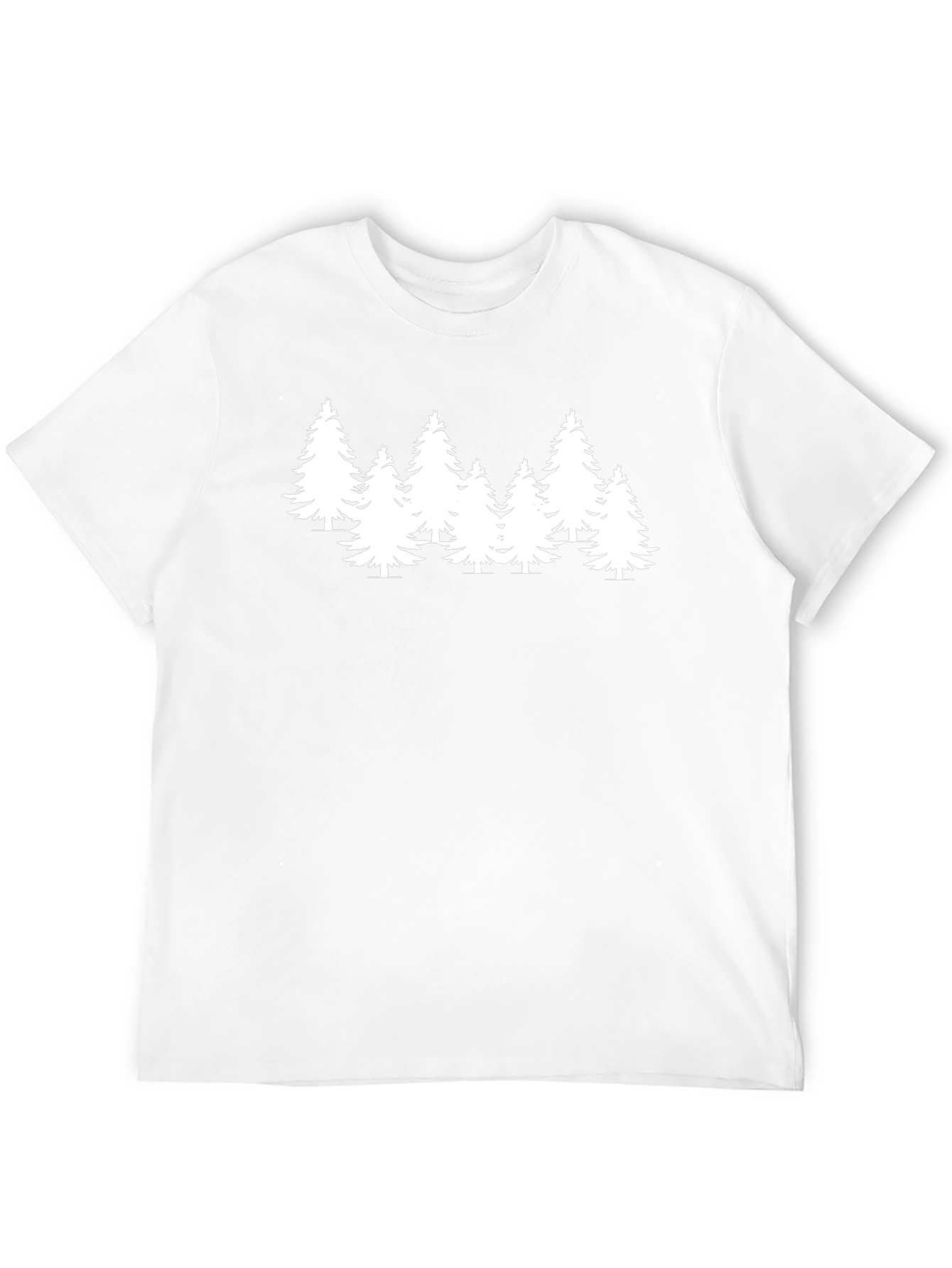Nature Lover Black Tee with Pine Trees