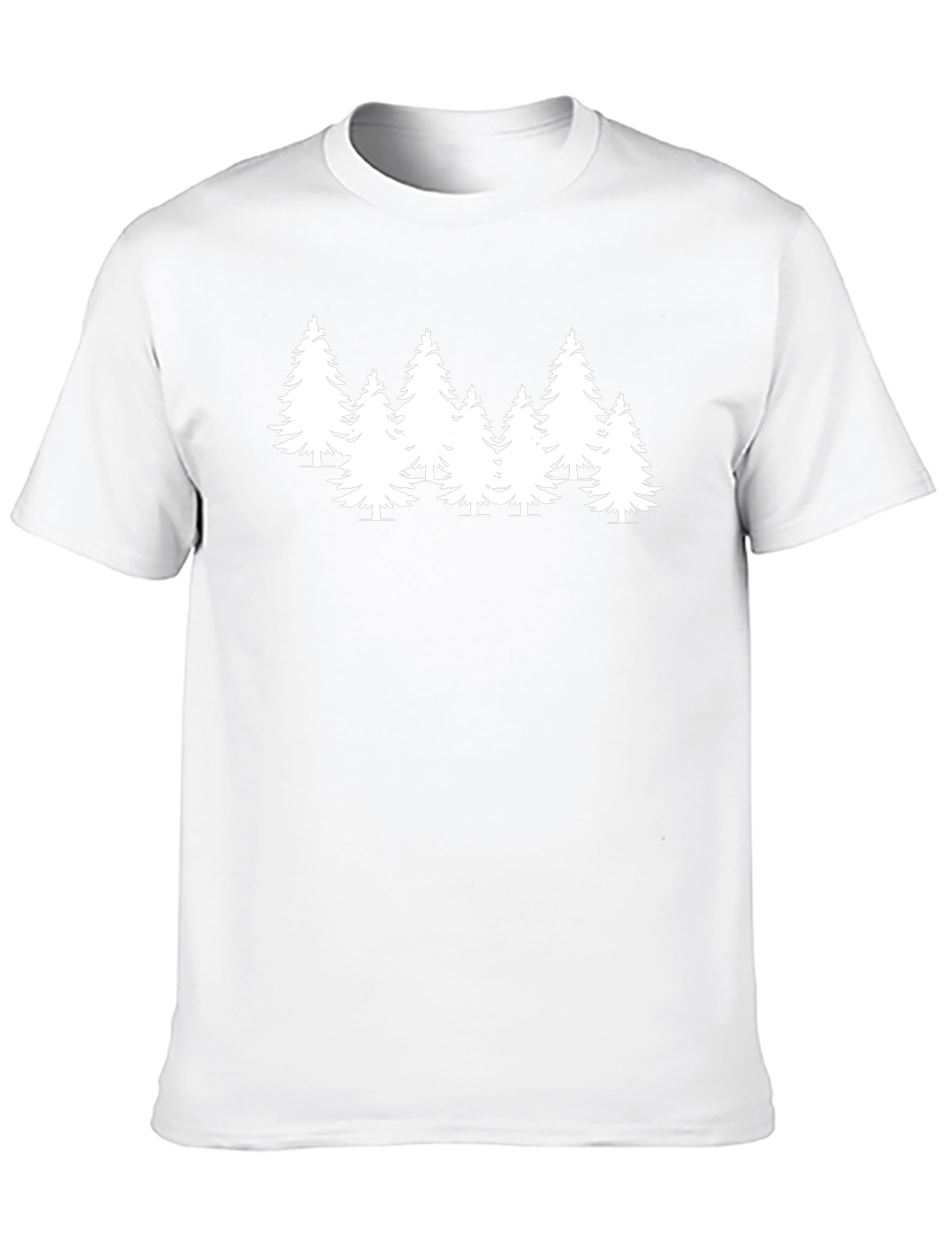 Nature Lover Black Tee with Pine Trees
