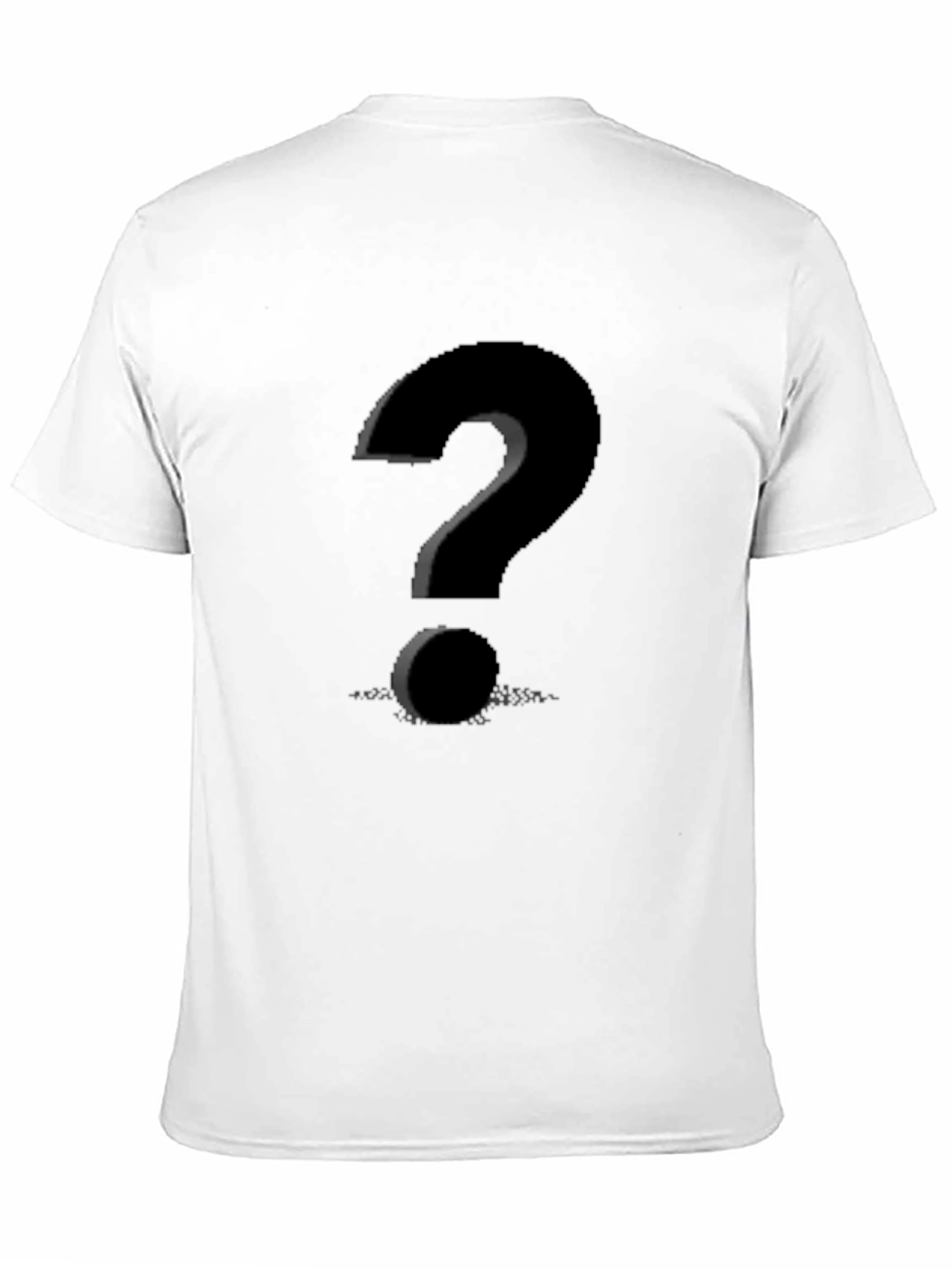 Mystery Black T-Shirt with Question Mark Graphic