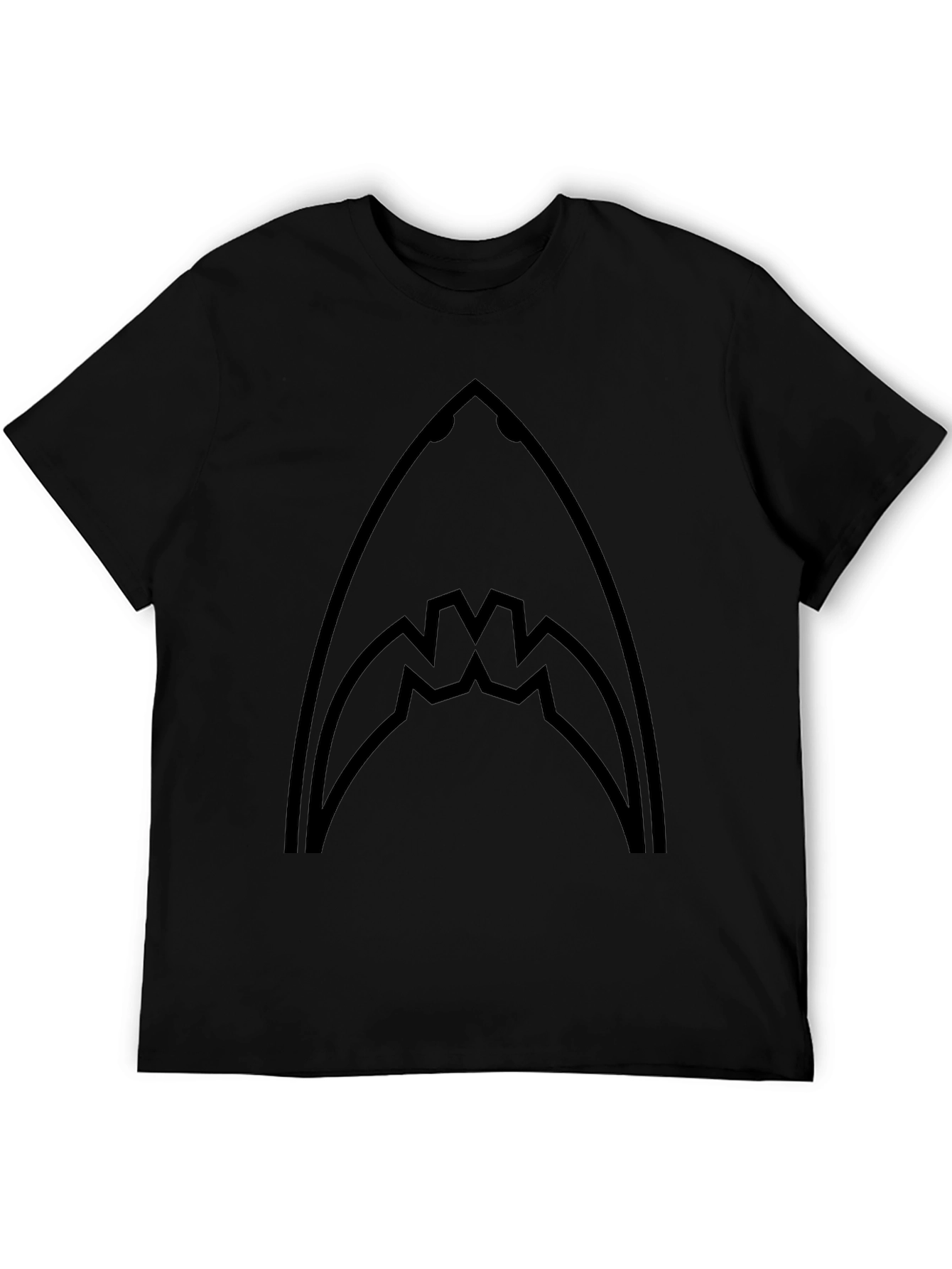 Shark Graphic Tee - Black Cotton T-Shirt