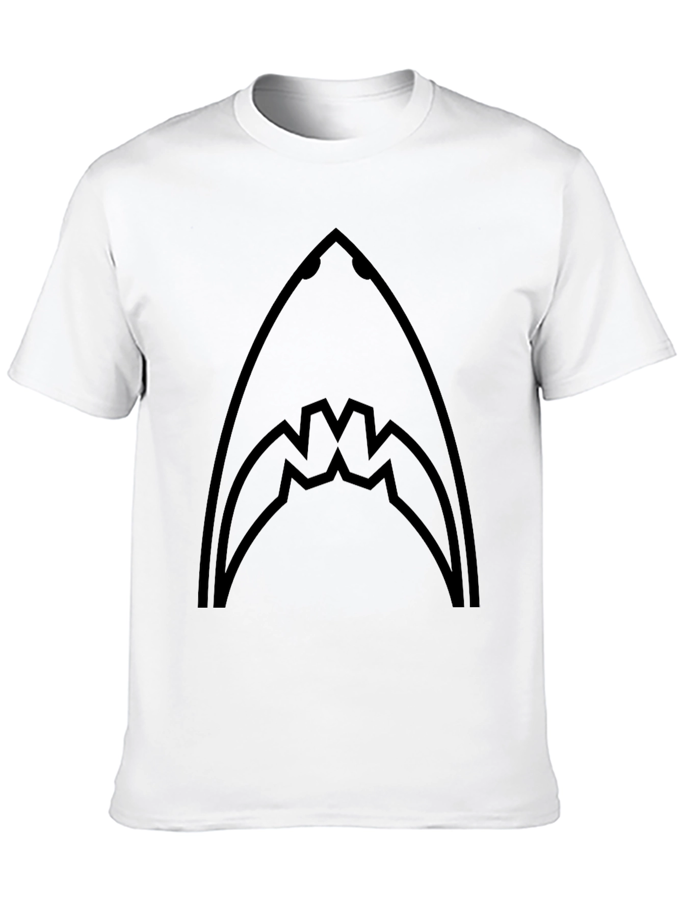 Shark Graphic Tee - Black Cotton T-Shirt