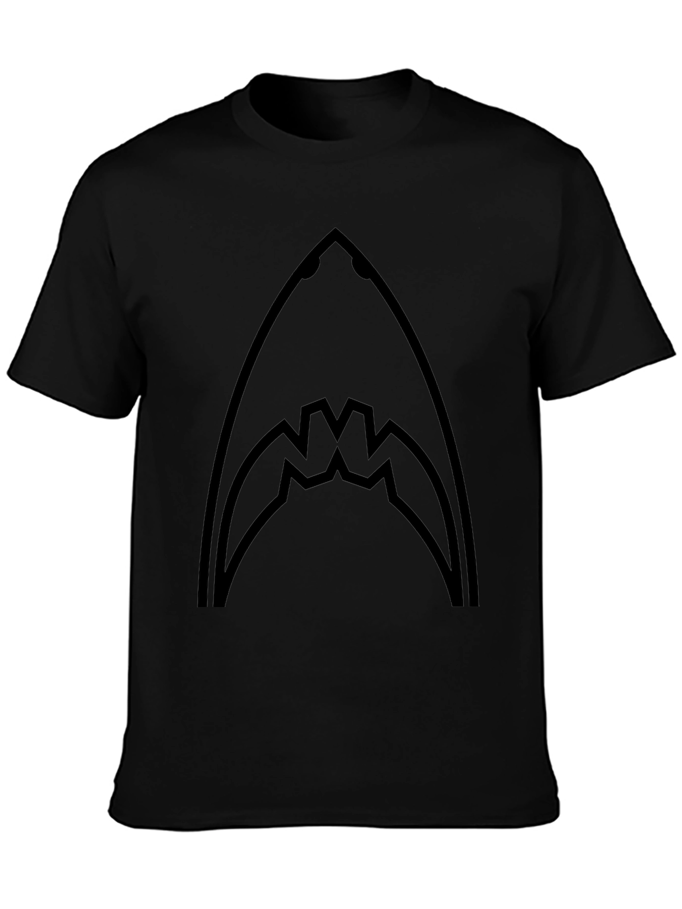 Shark Graphic Tee - Black Cotton T-Shirt
