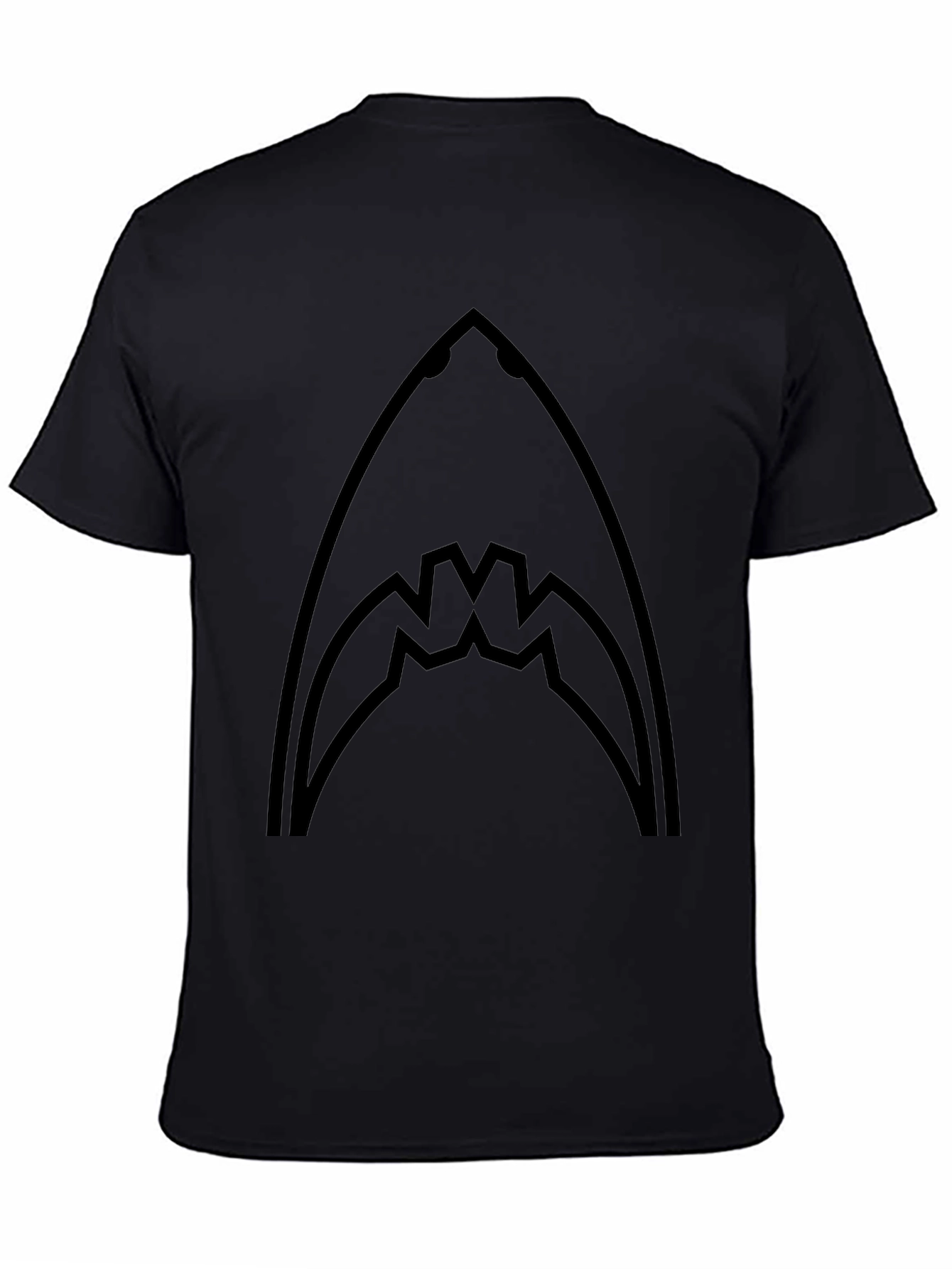 Shark Graphic Tee - Black Cotton T-Shirt